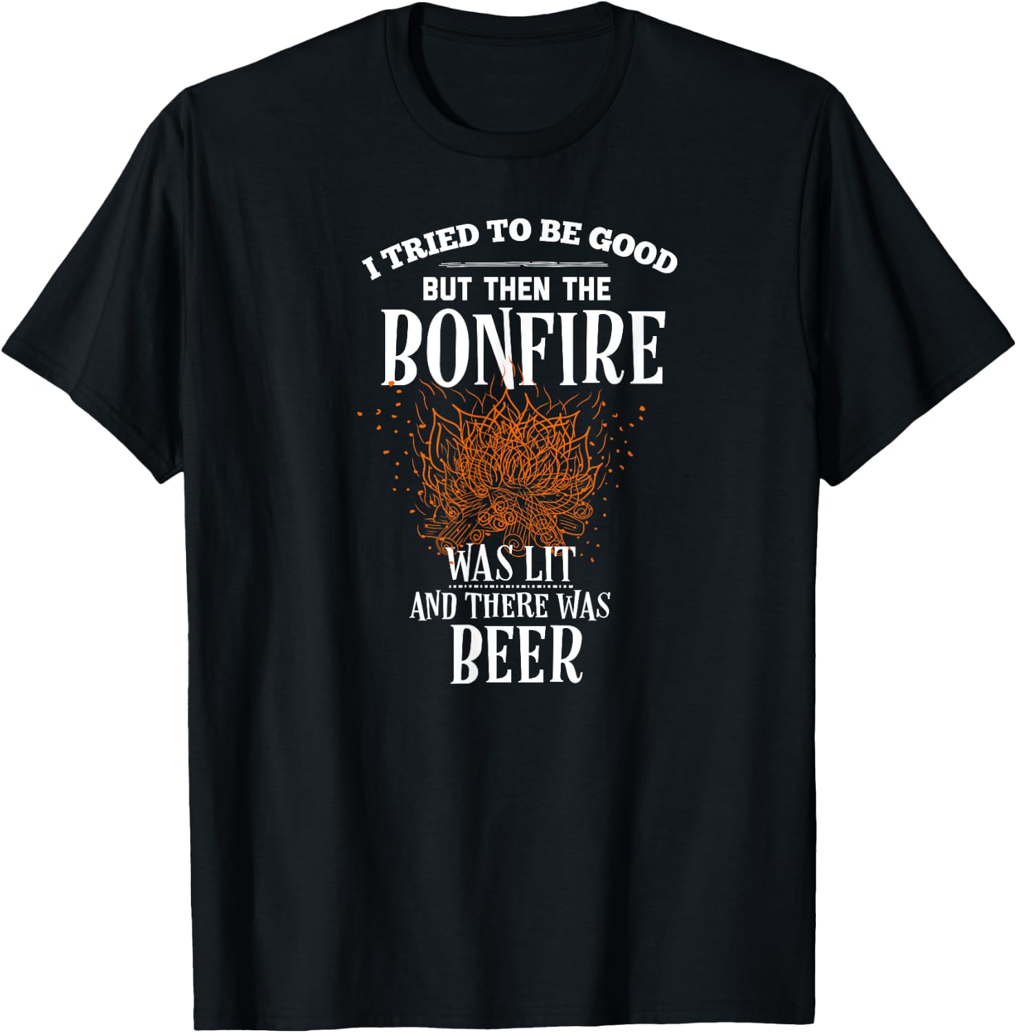 Funny Bonfire Beer Gifts T-Shirt - T-Shirt | Black