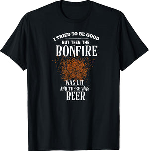 Funny Bonfire Beer Gifts T-Shirt - T-Shirt | Black