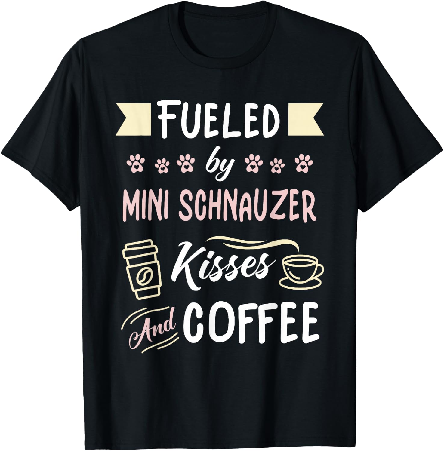 Mini Schnauzer Mom Coffee Lover T-Shirt - T-Shirt | Black