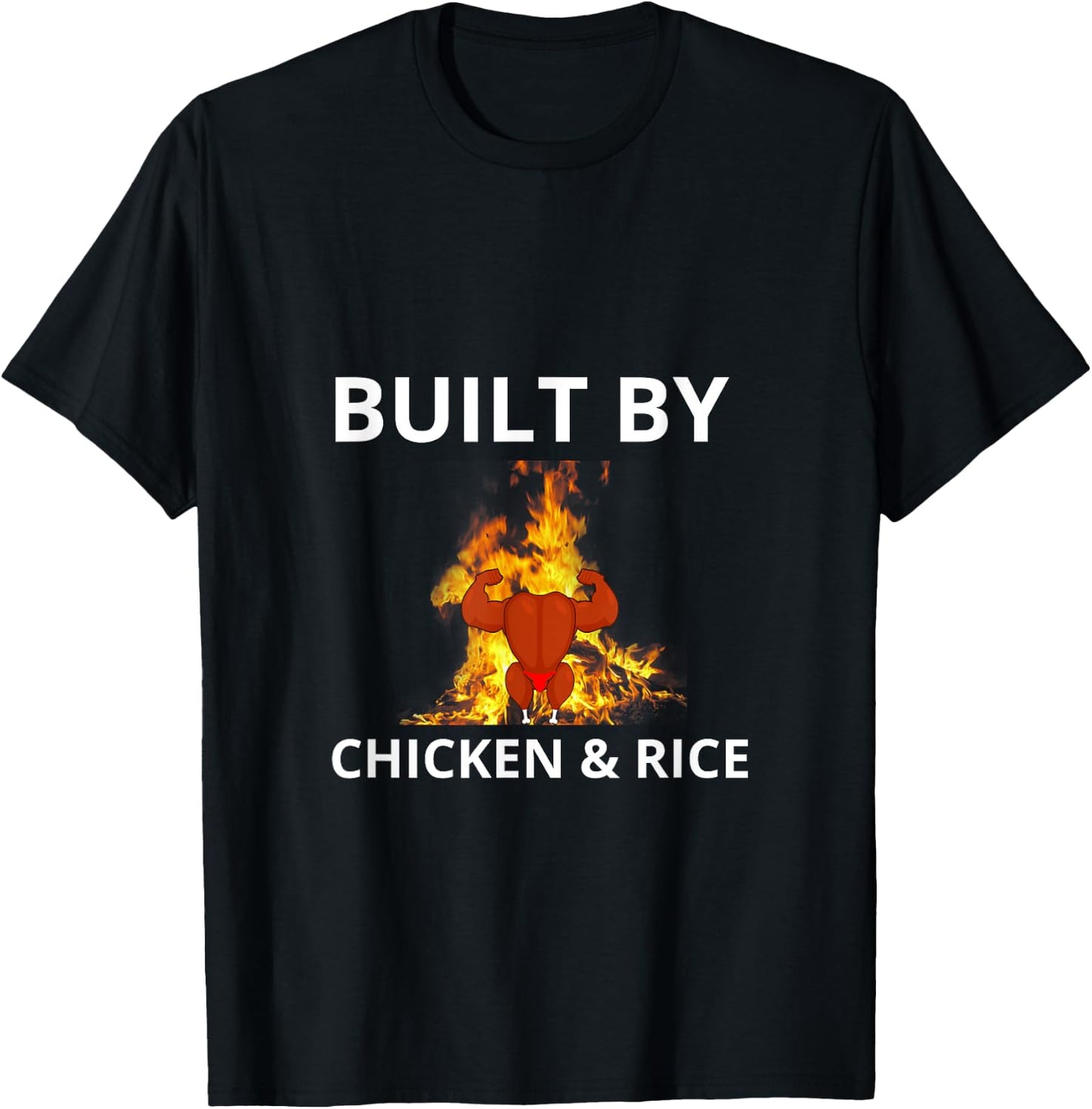 Chicken and rice gymbro T-Shirt - T-Shirt | Black