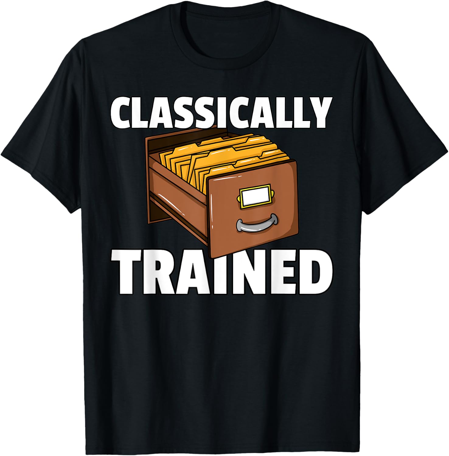 Card Catalog Library For Librarian T-Shirt - T-Shirt | Black