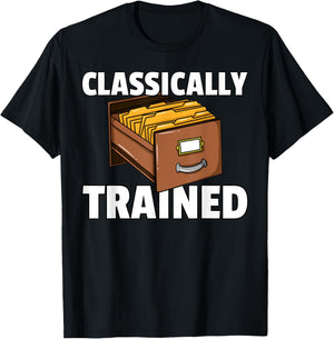 Card Catalog Library For Librarian T-Shirt - T-Shirt | Black