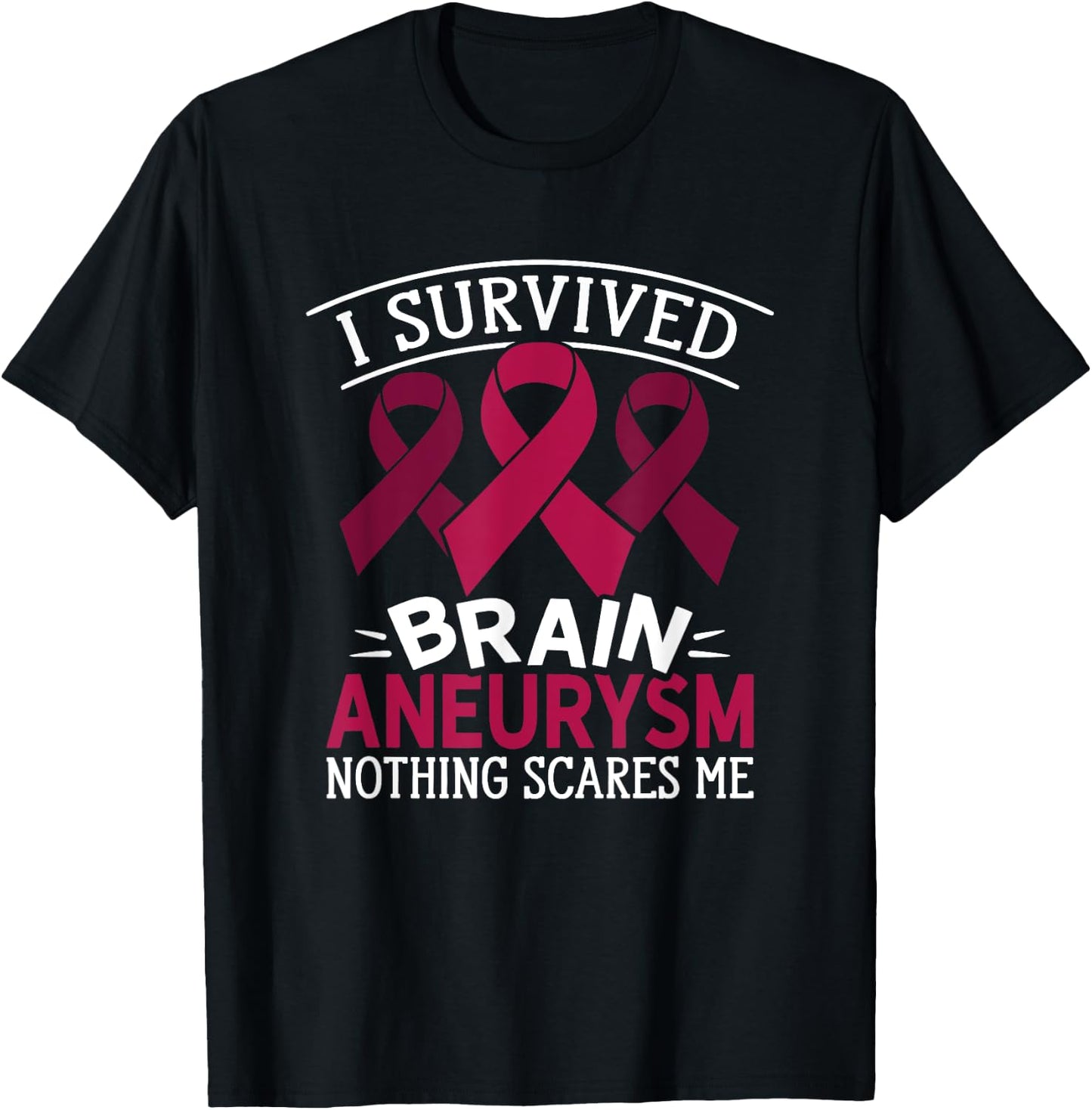 Aortic Brain Aneurysm Awareness Survived Brain Aneurysm T-Shirt - T-Shirt | Black