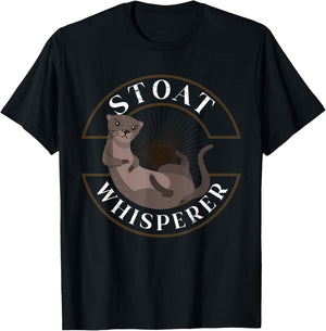 Stoat Whisperer Short-Tailed Weasel Ermine T-Shirt - T-Shirt | Black