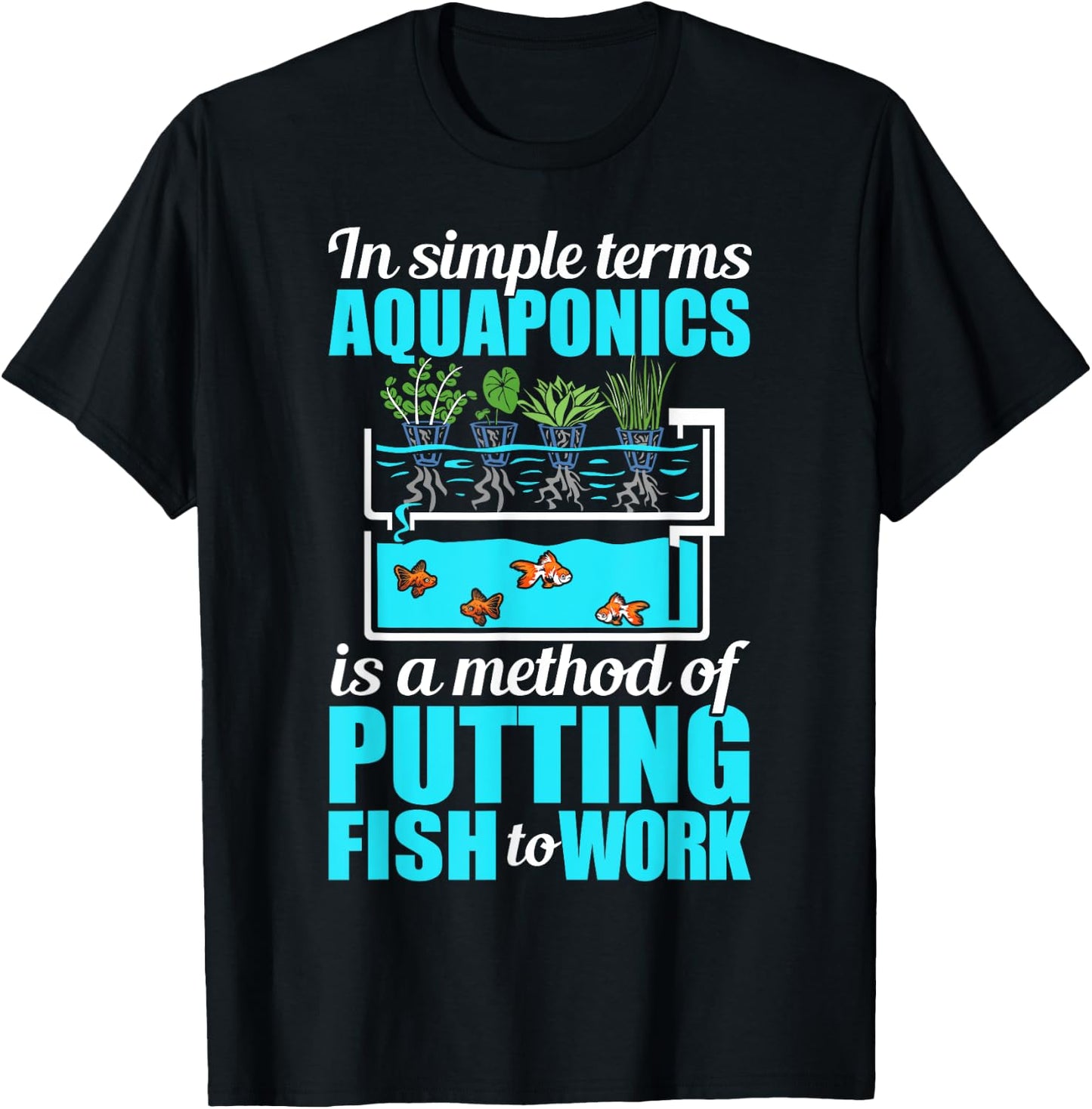 Aquaponic Plants Lover Aquaponic Gardening Aquaponic Farmer T-Shirt - T-Shirt | Black