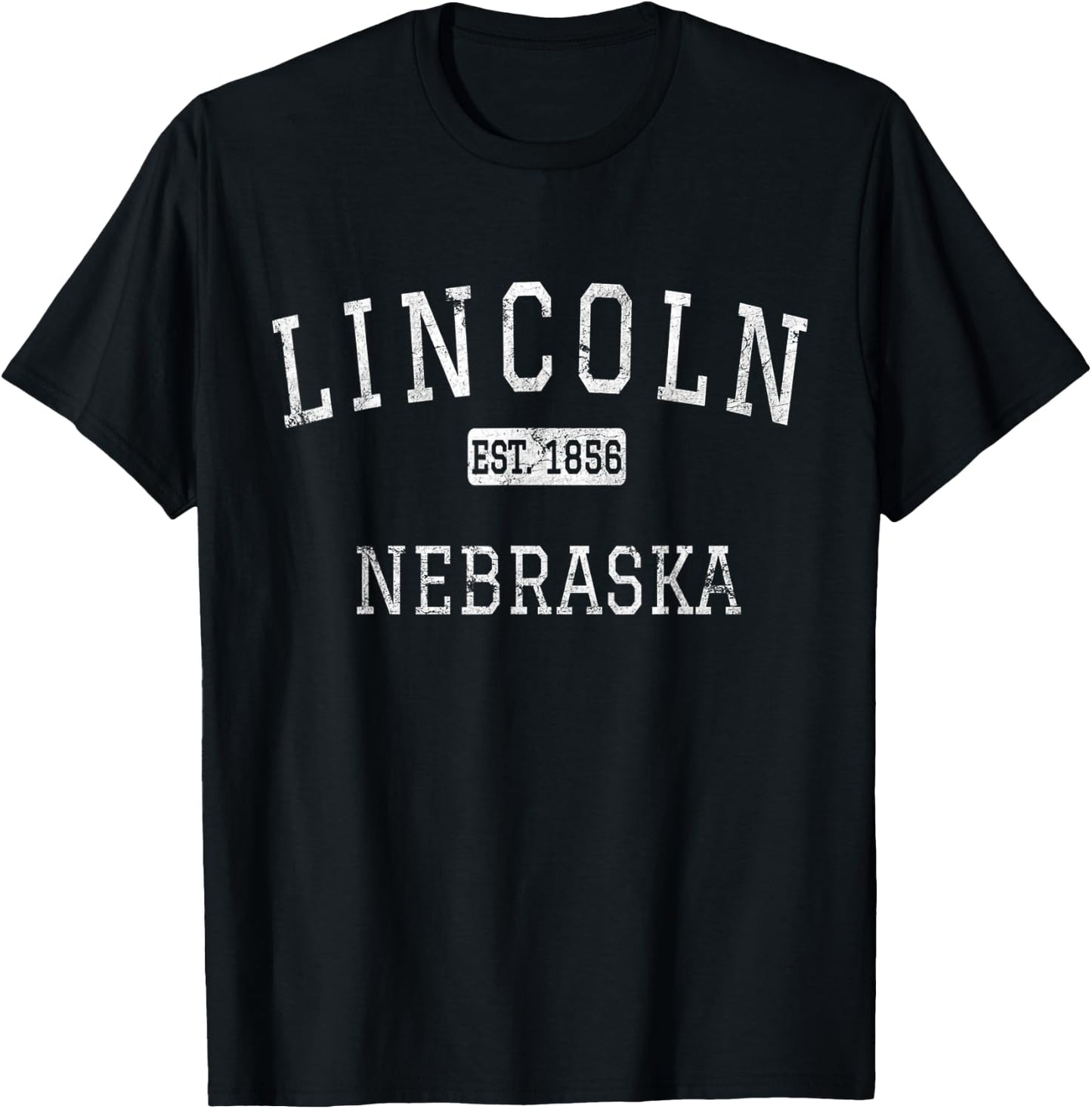 Lincoln Nebraska Vintage Black Small Short Sleeve T-Shirt - T-Shirt | Black