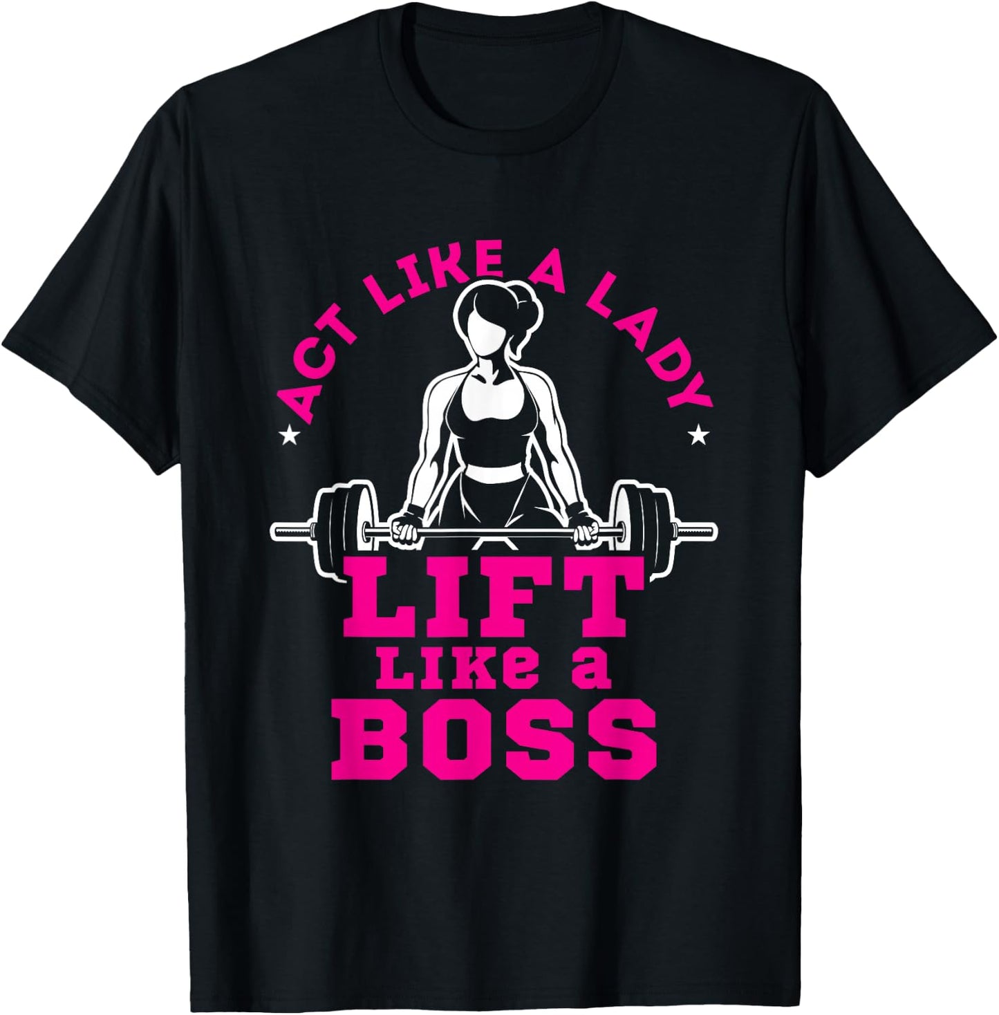 Motivational Workout Women Cute Fitness Gym Weightlifting T-Shirt - T-Shirt | Black