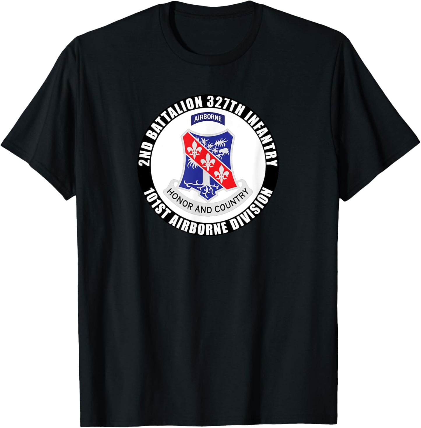 SoldierTees 2nd Battalion 327th Infantry, 101st Airborne Division Veteran - Black, Men's Size Small T-Shirt - T-Shirt | Black