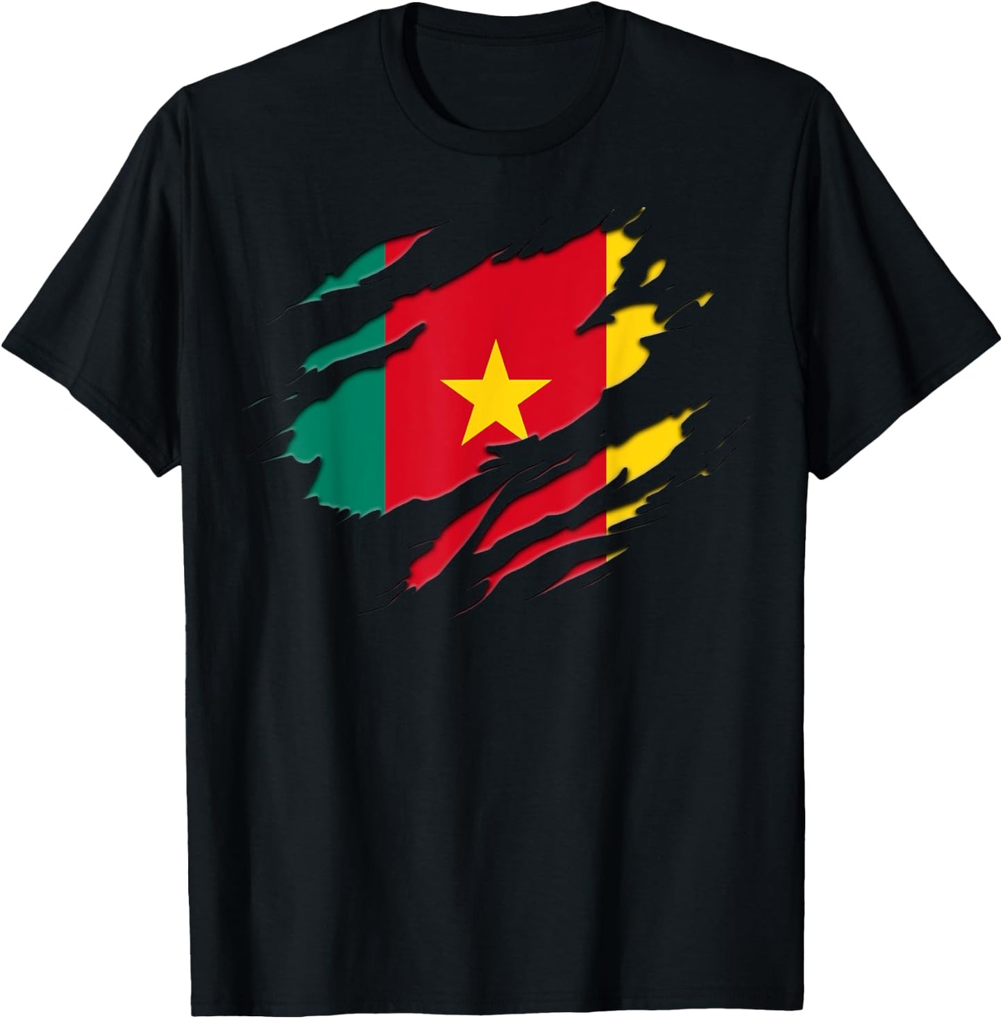 Cameroon Flag T-Shirt - T-Shirt | Black