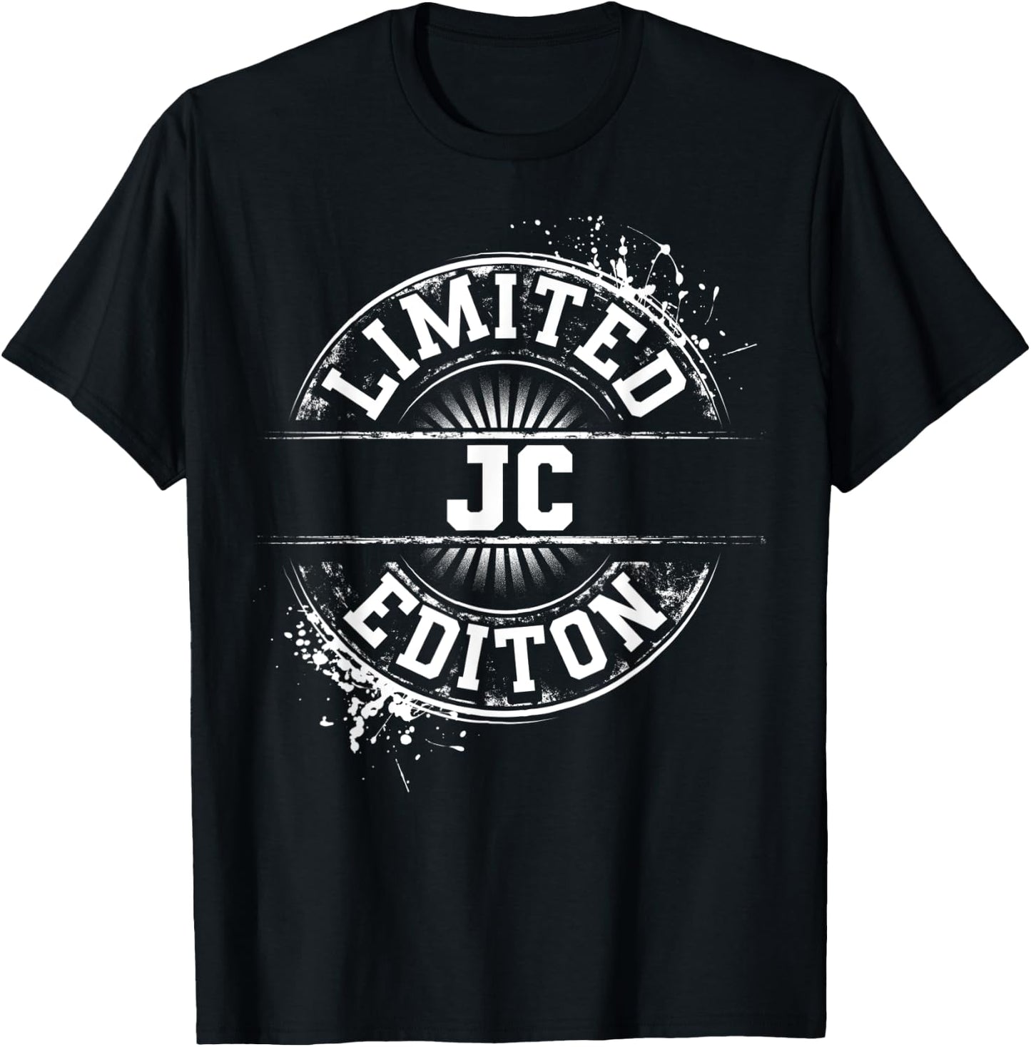 JC Limited Edition Funny Personalized Name Joke Gift T-Shirt - T-Shirt | Black