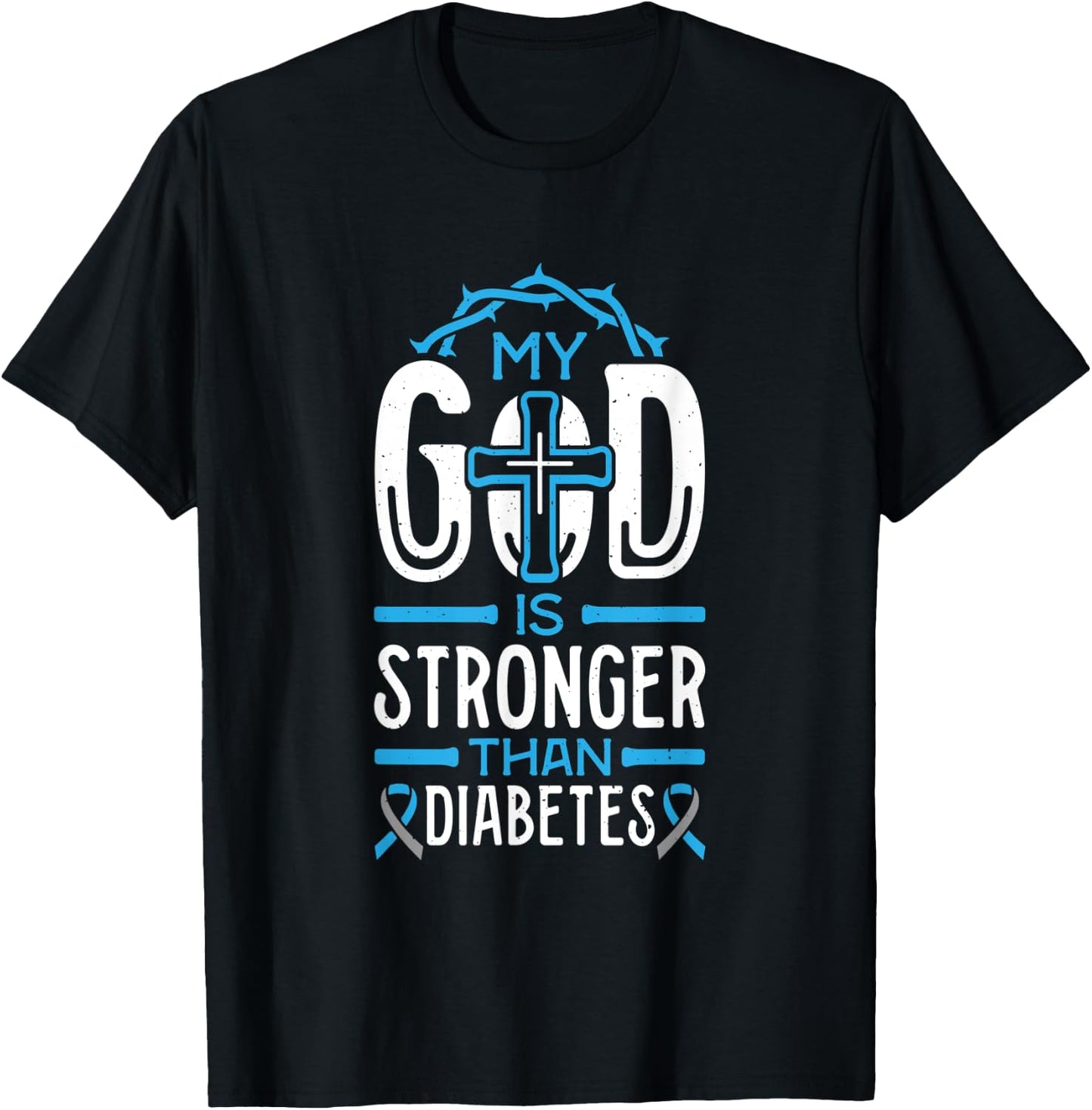 My God is Stronger Than Diabetes Survivor T-Shirt - T-Shirt | Black