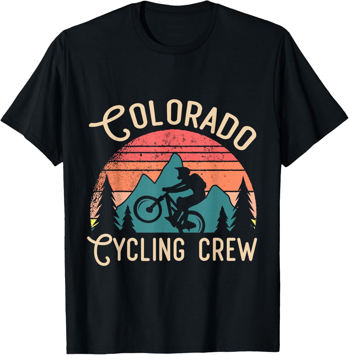 Mountain Bike Bicycle Cycling Colorado T-Shirt - T-Shirt | Black