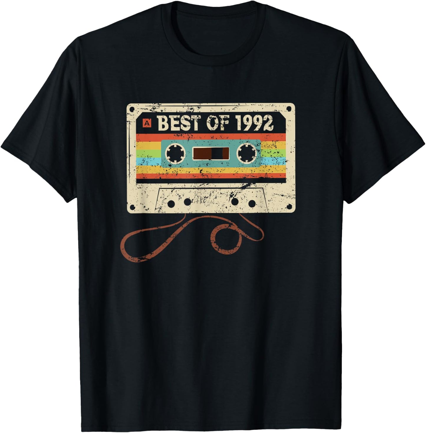Best of 1992 Vintage 33 Year Old Men Women 33rd Birthday T-Shirt - T-Shirt | Black