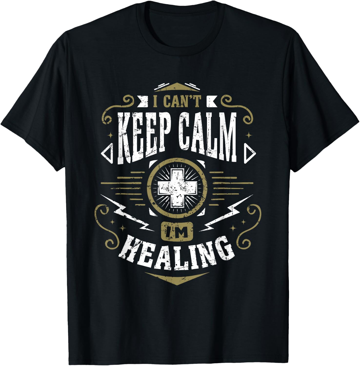 Wow Healer I Can't Keep Calm I'm Healing Gaming T-Shirt - T-Shirt | Black