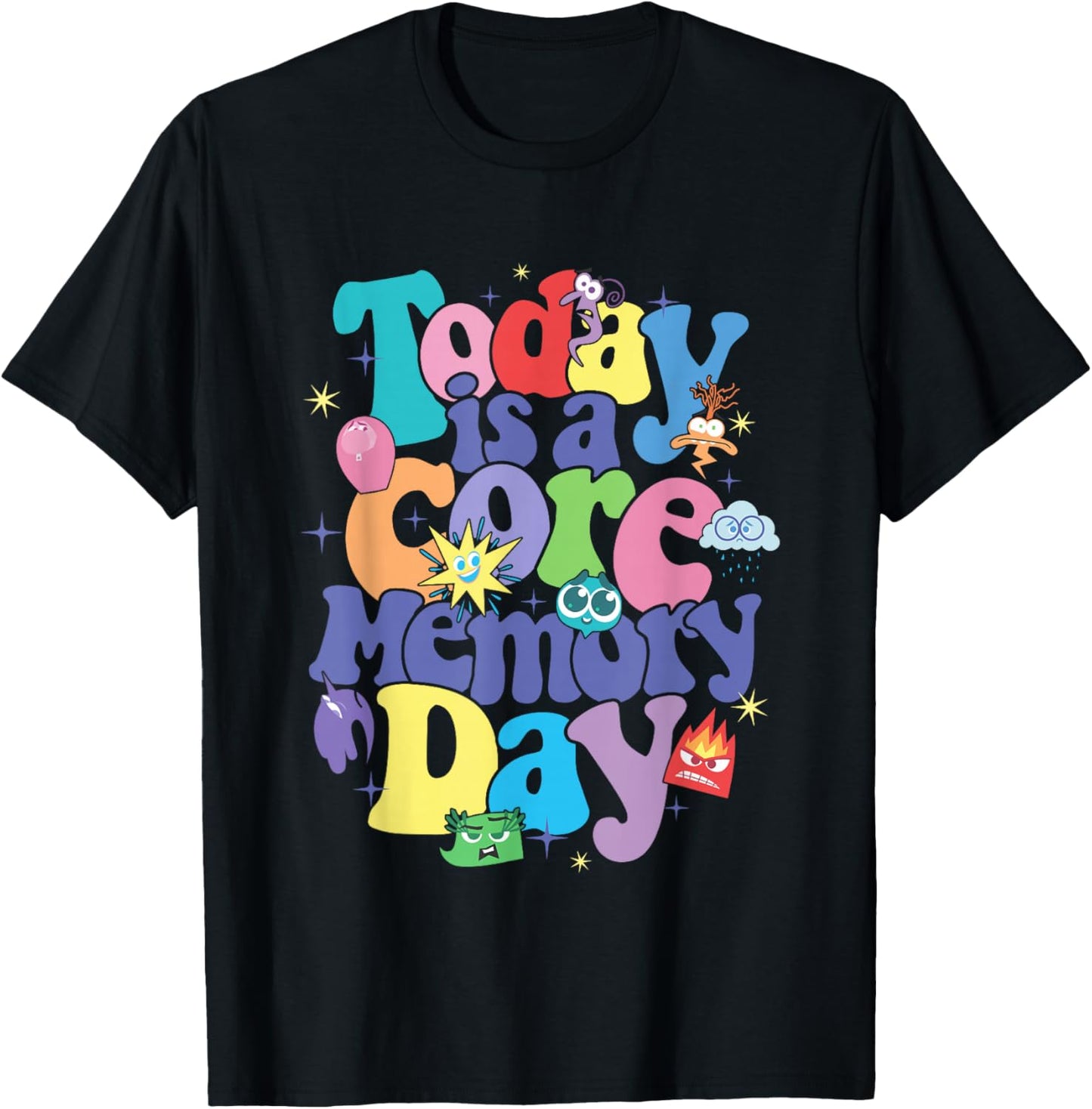 Disney Pixar Inside Out 2 Today is A Core Memory Day Poster T-Shirt - T-Shirt | Black