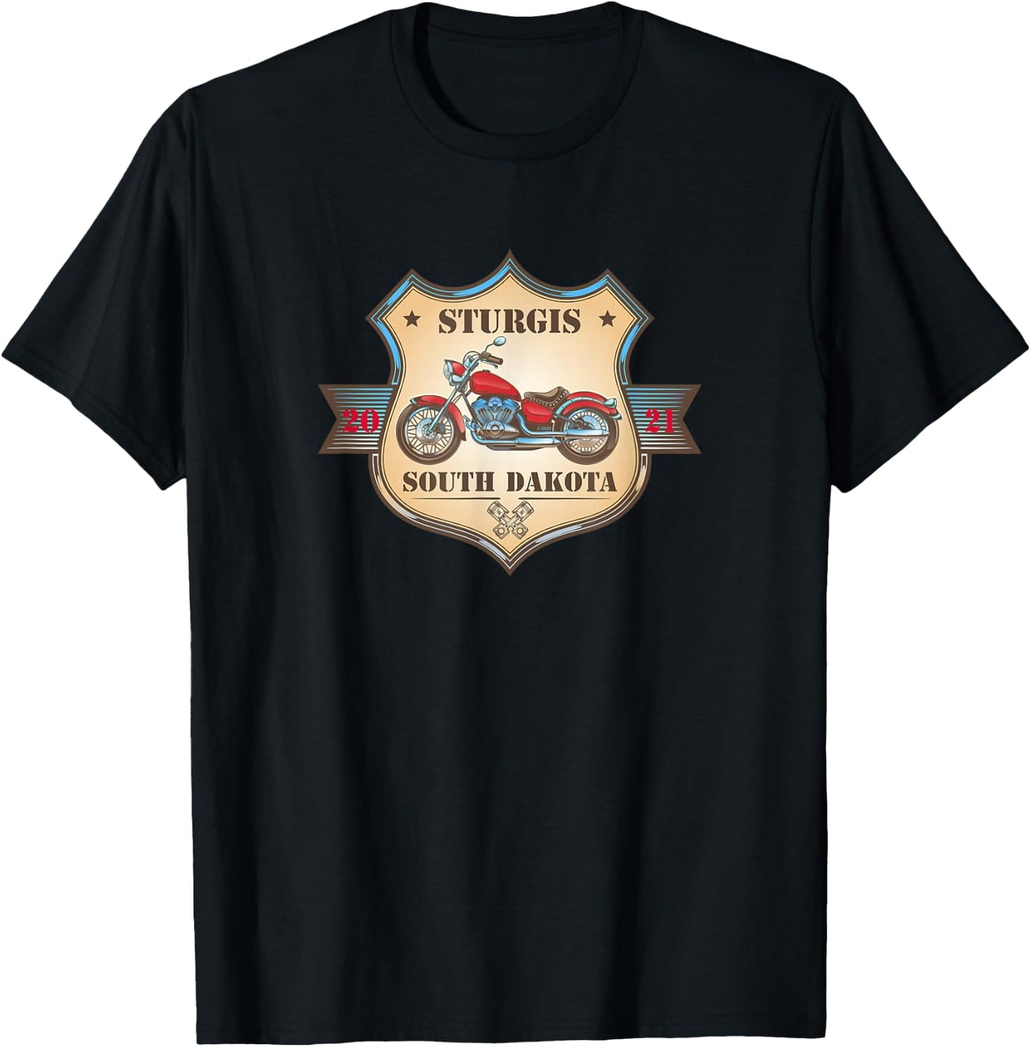 Bike Week Sturgis South Dakota Rally 2021 T-Shirt - T-Shirt | Black