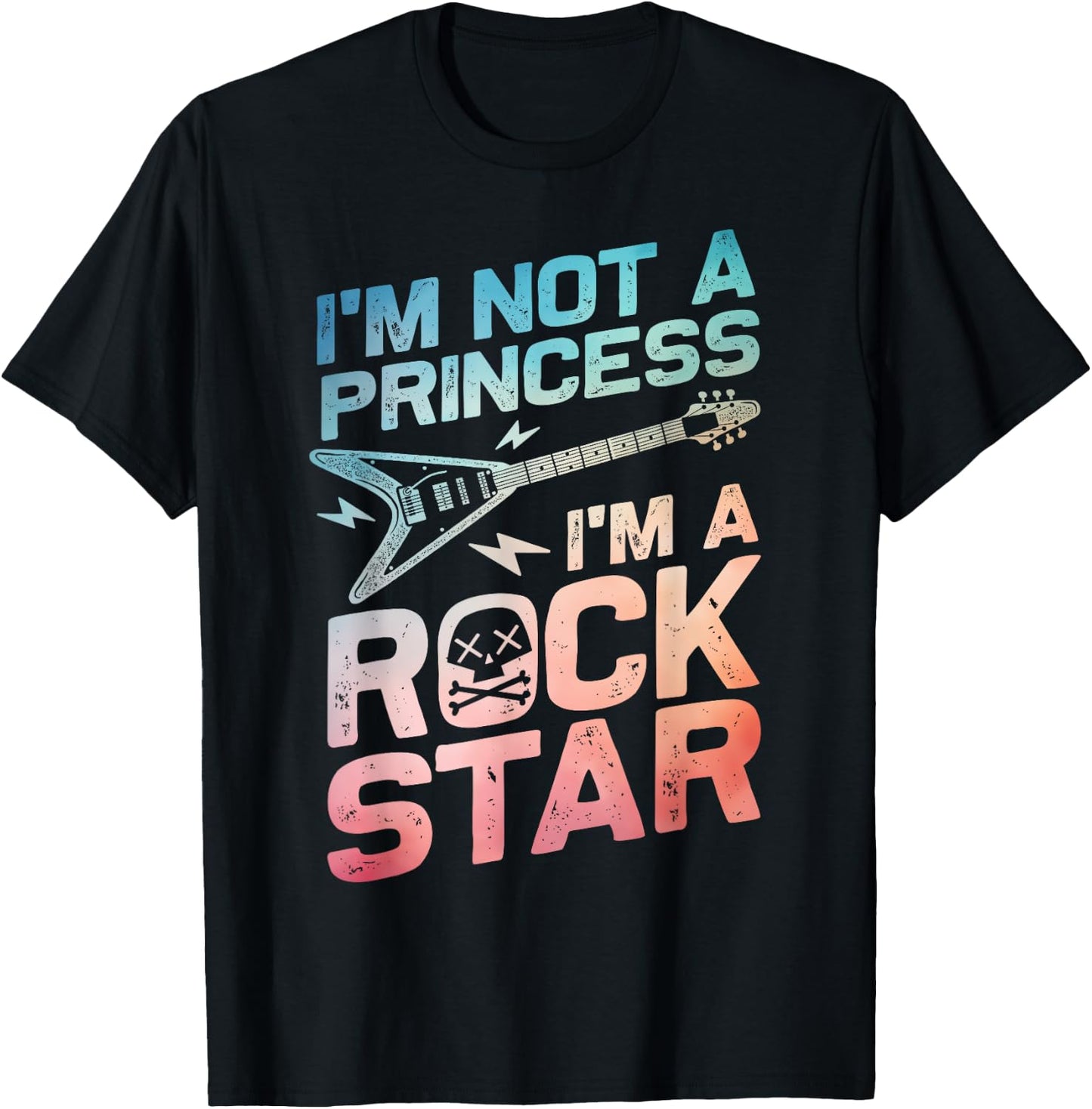 Rockstar Girls Punk Rocker Rock And Roll Princess T-Shirt - T-Shirt | Black