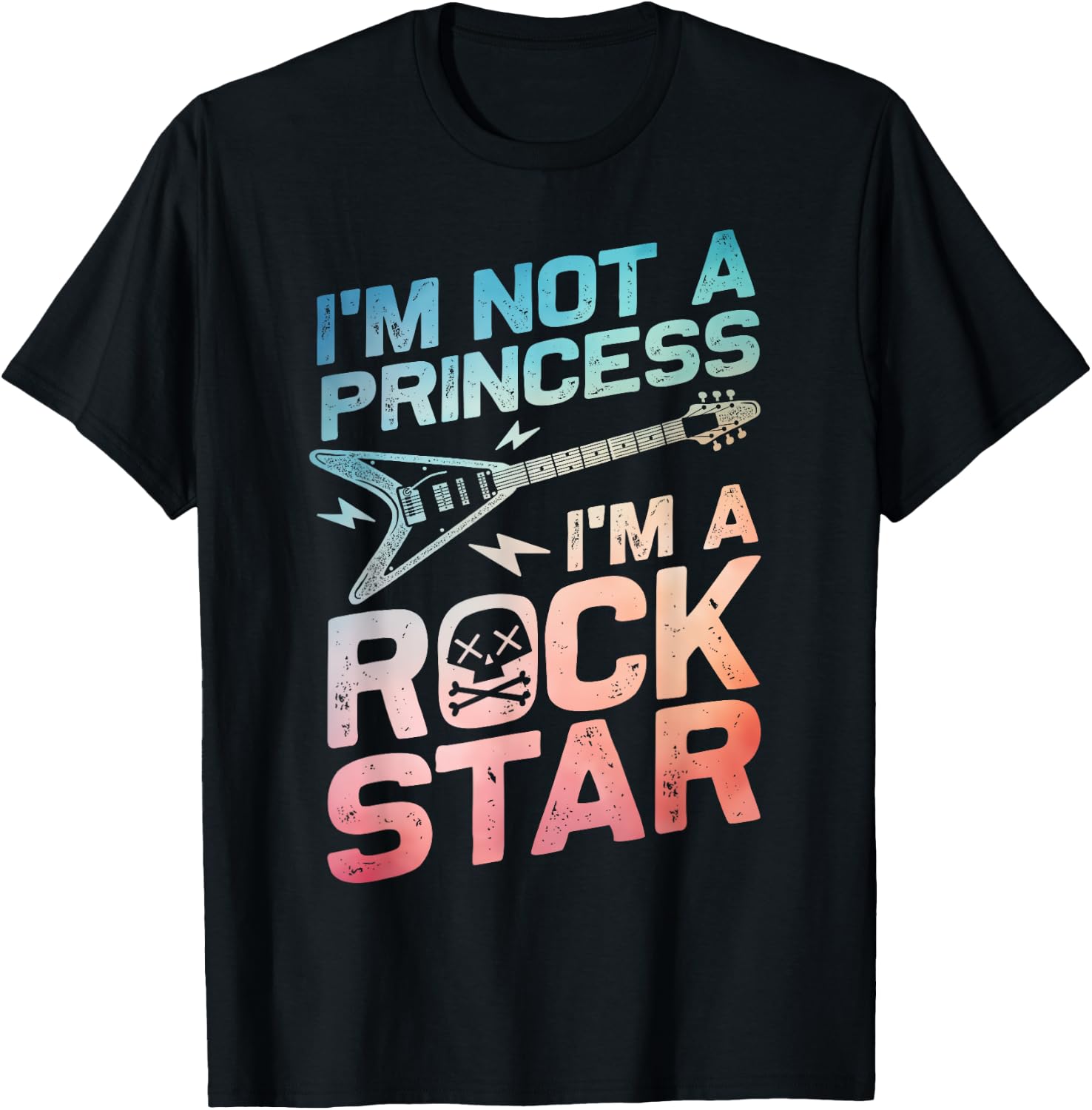Rockstar Girls Punk Rocker Rock And Roll Princess T-Shirt - T-Shirt | Black