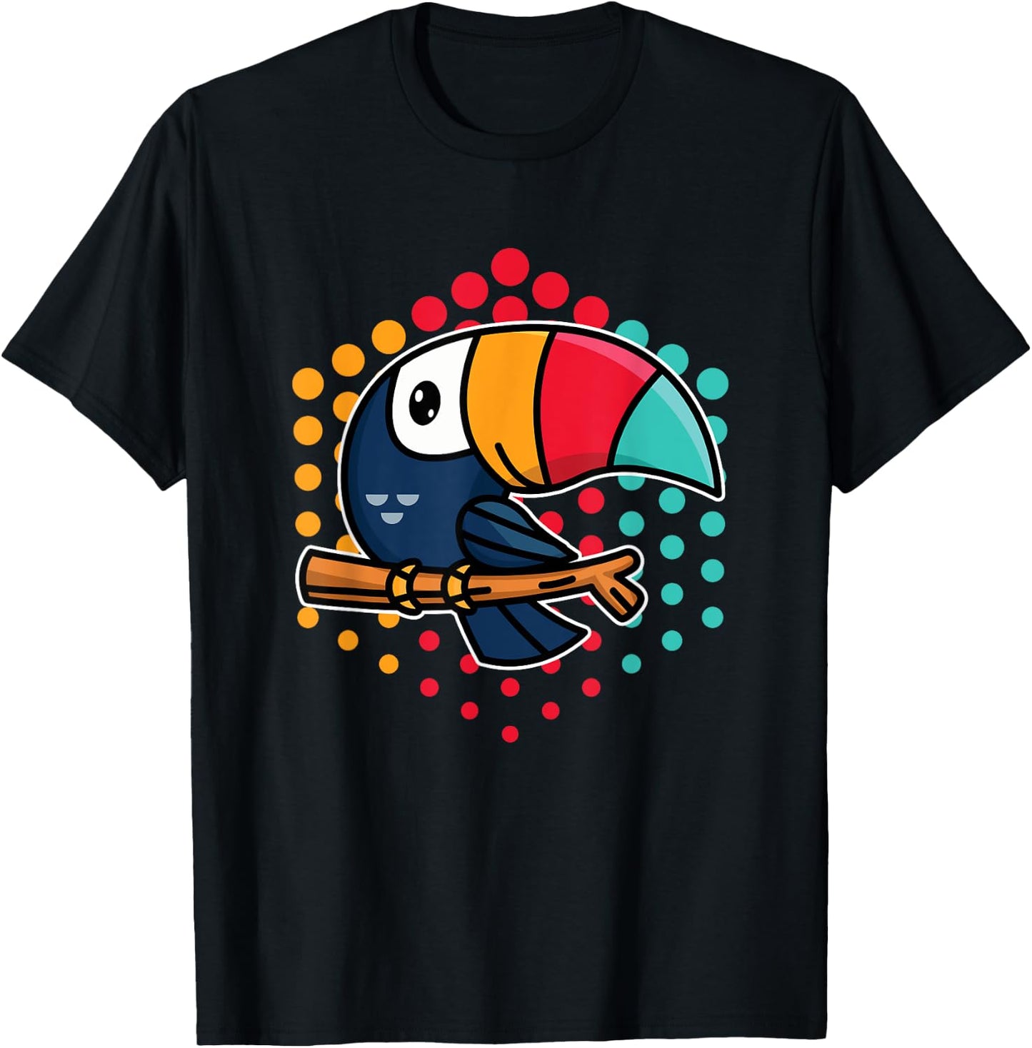 Tropical Bird Cute Toucan T-Shirt - T-Shirt | Black