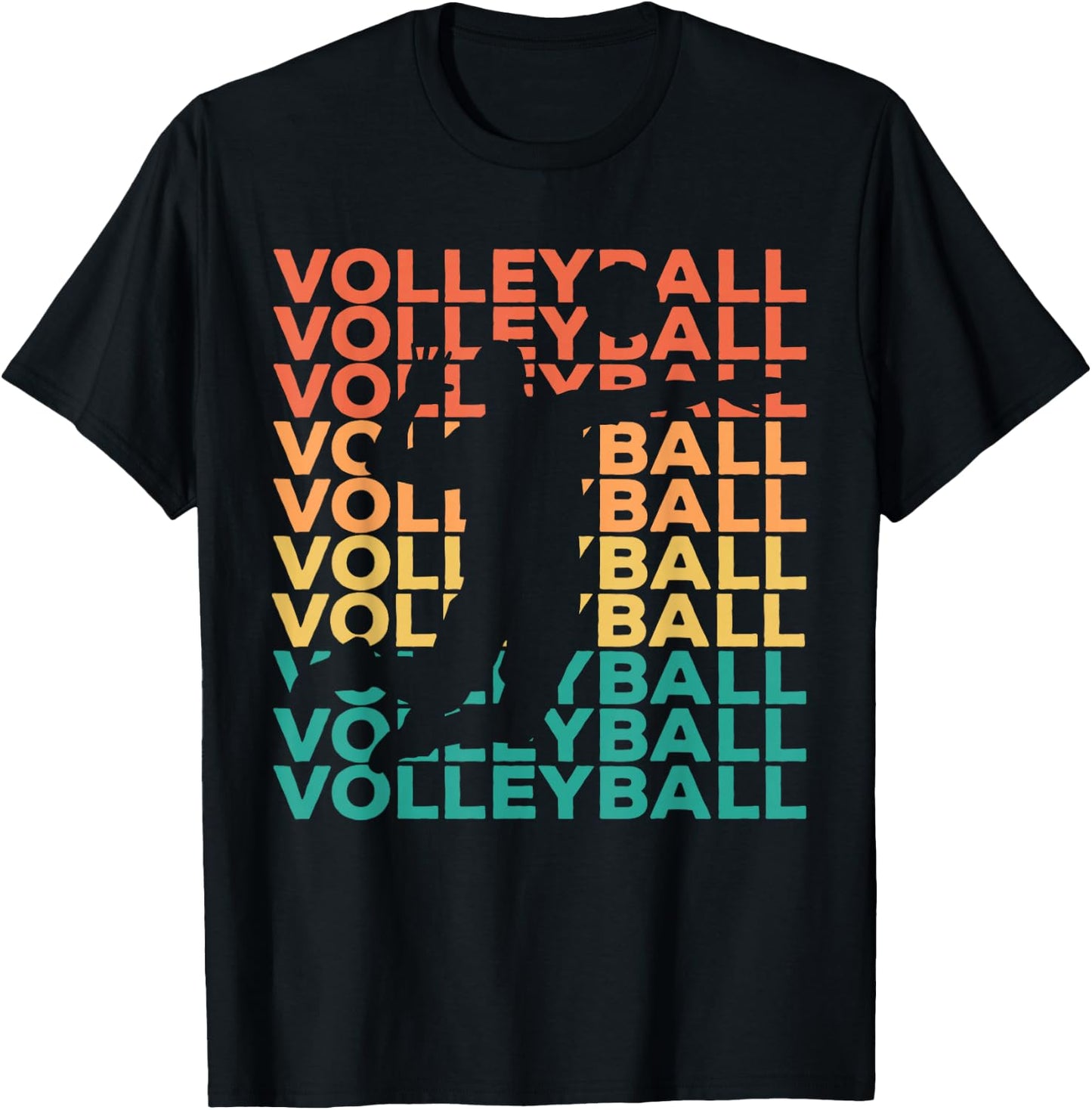 Retro Vintage Volleyball Gift Volleyball Players T-Shirt - T-Shirt | Black