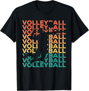 Retro Vintage Volleyball Gift Volleyball Players T-Shirt - T-Shirt | Black