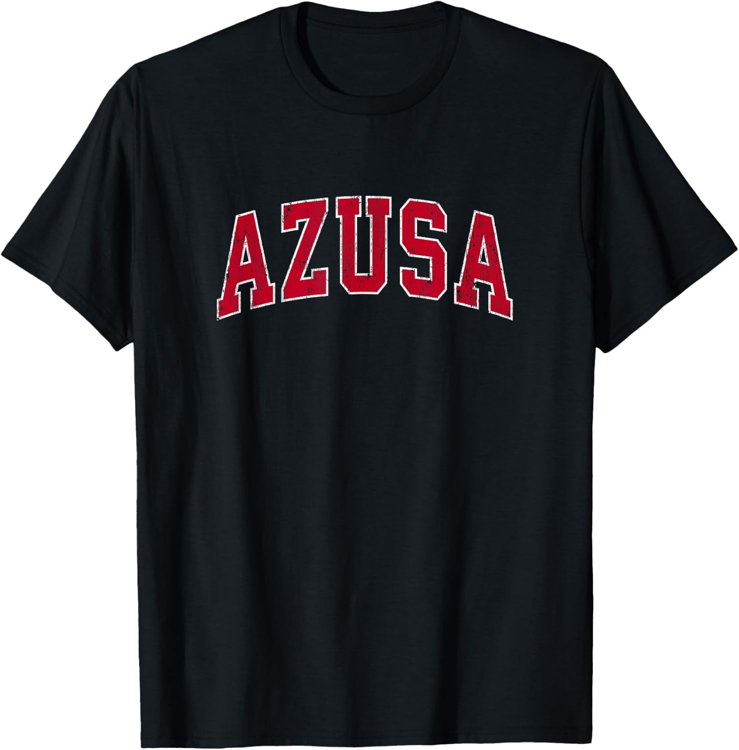 Azusa California CA Vintage Sports Design Red Design T-Shirt - T-Shirt | Black