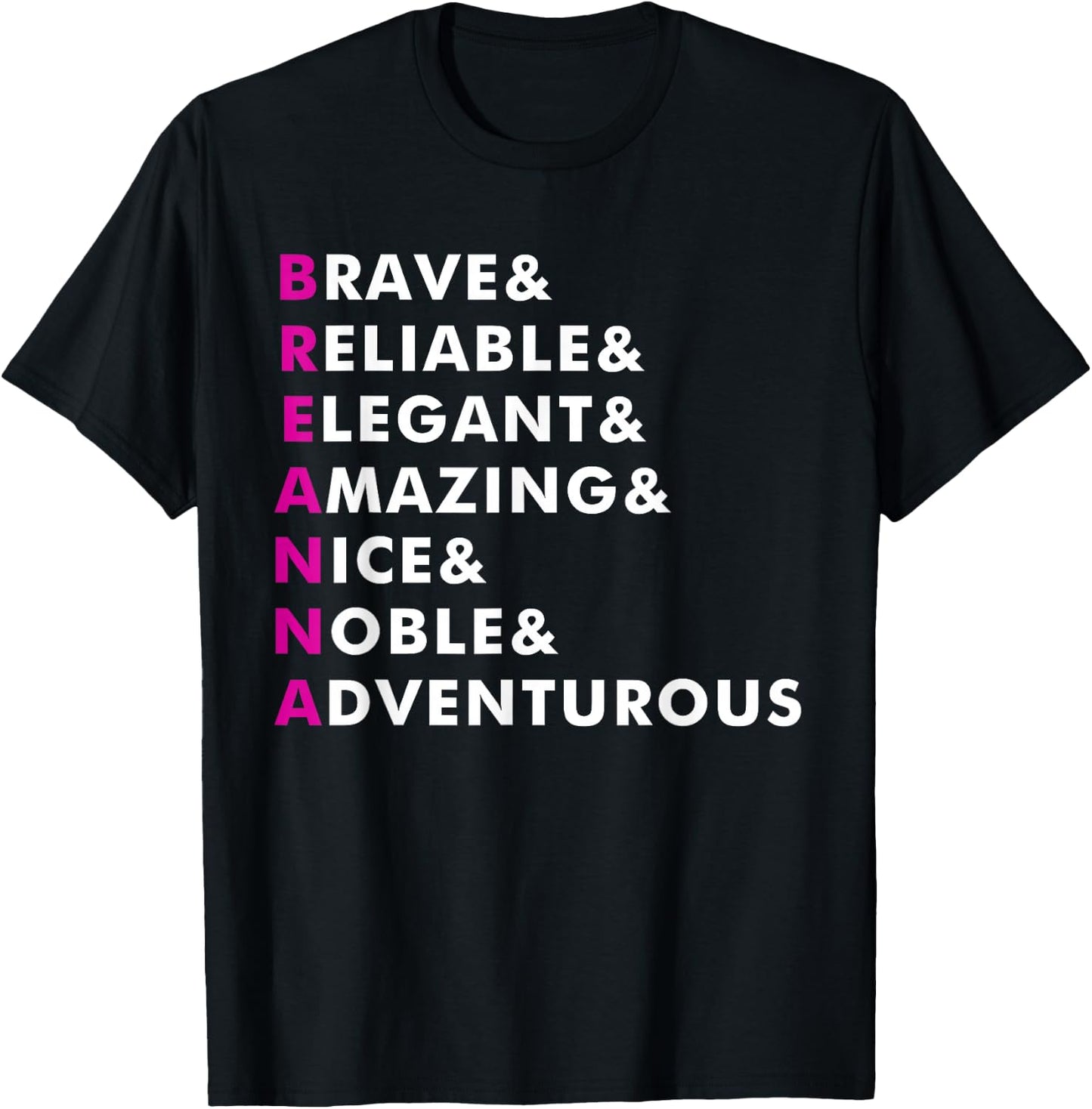 Breanna Name Shirt Personalized Gift T-Shirt - T-Shirt | Black