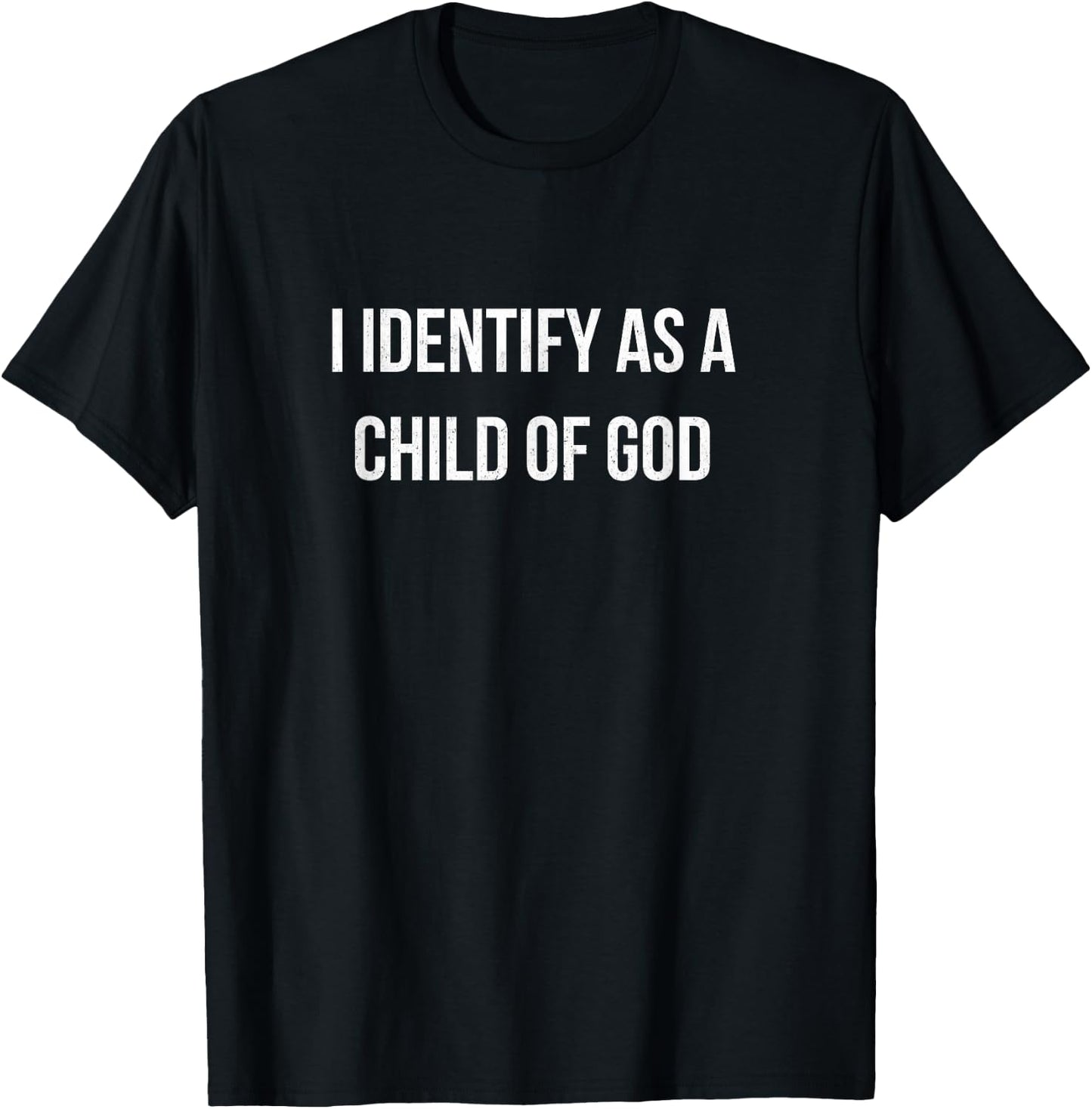 I Identify As A Child of God Overcomer Christian Vintage T-Shirt - T-Shirt | Black