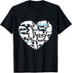 Polar Bear Lover polar bear heart valentine gift men women T-Shirt - T-Shirt | Black