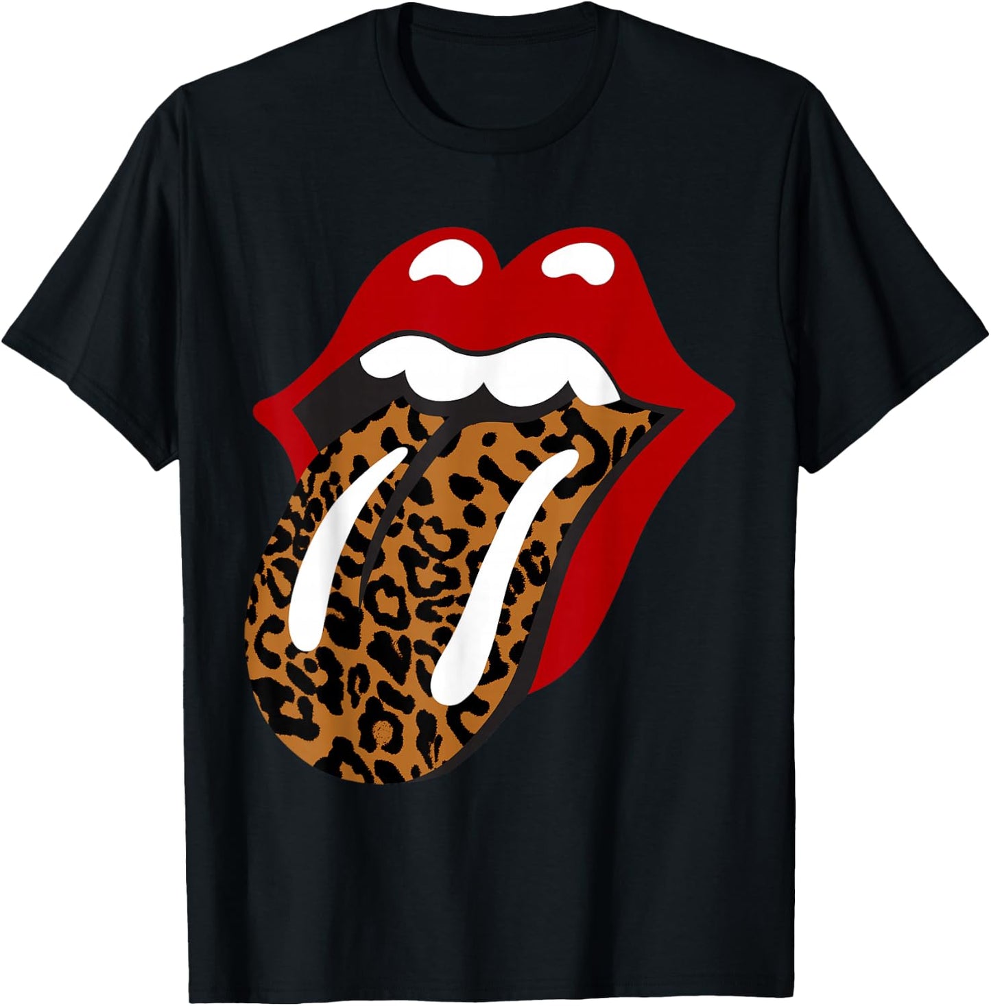 Rolling Stones Classic Leopard Tongue T-Shirt - T-Shirt | Black