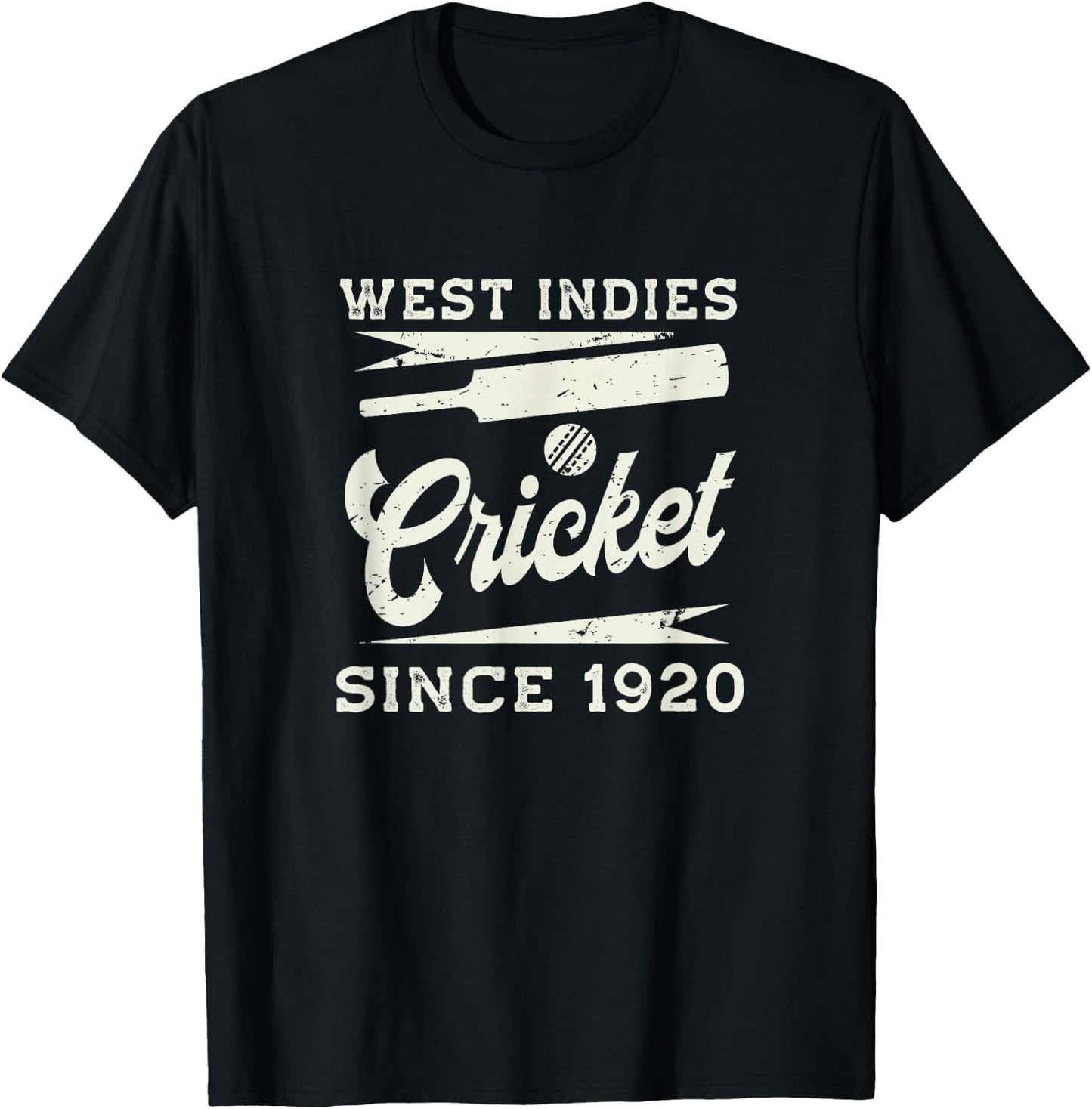Vintage West Indies Cricket Since 1920 T-Shirt - T-Shirt | Black