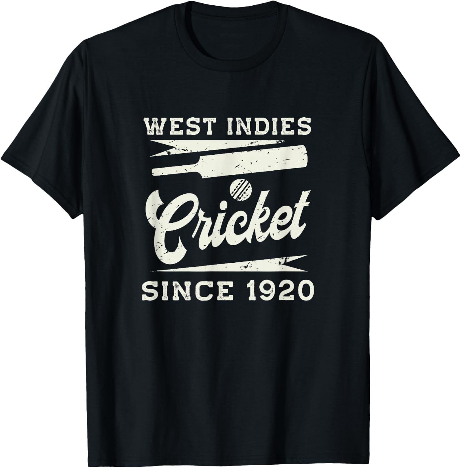 Vintage West Indies Cricket Since 1920 T-Shirt - T-Shirt | Black