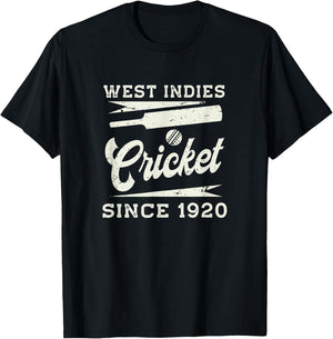 Vintage West Indies Cricket Since 1920 T-Shirt - T-Shirt | Black