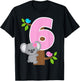 Koala Bear 6th Birthday Girl 6 Year Old Birthday Koalas Bday T-Shirt - T-Shirt | Black