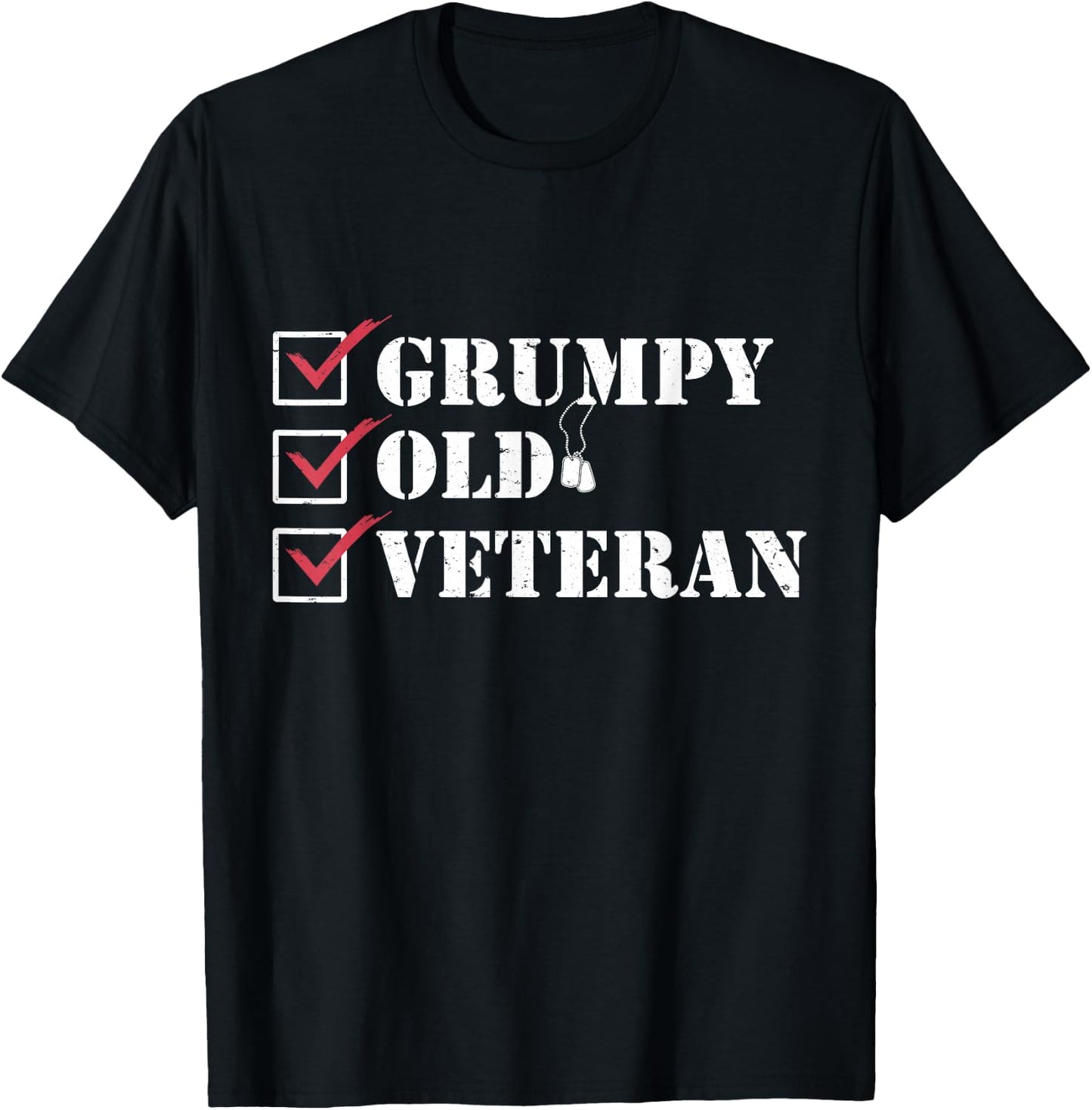 I Am A Grumpy Veteran Funny Patriotic T-Shirt - T-Shirt | Black