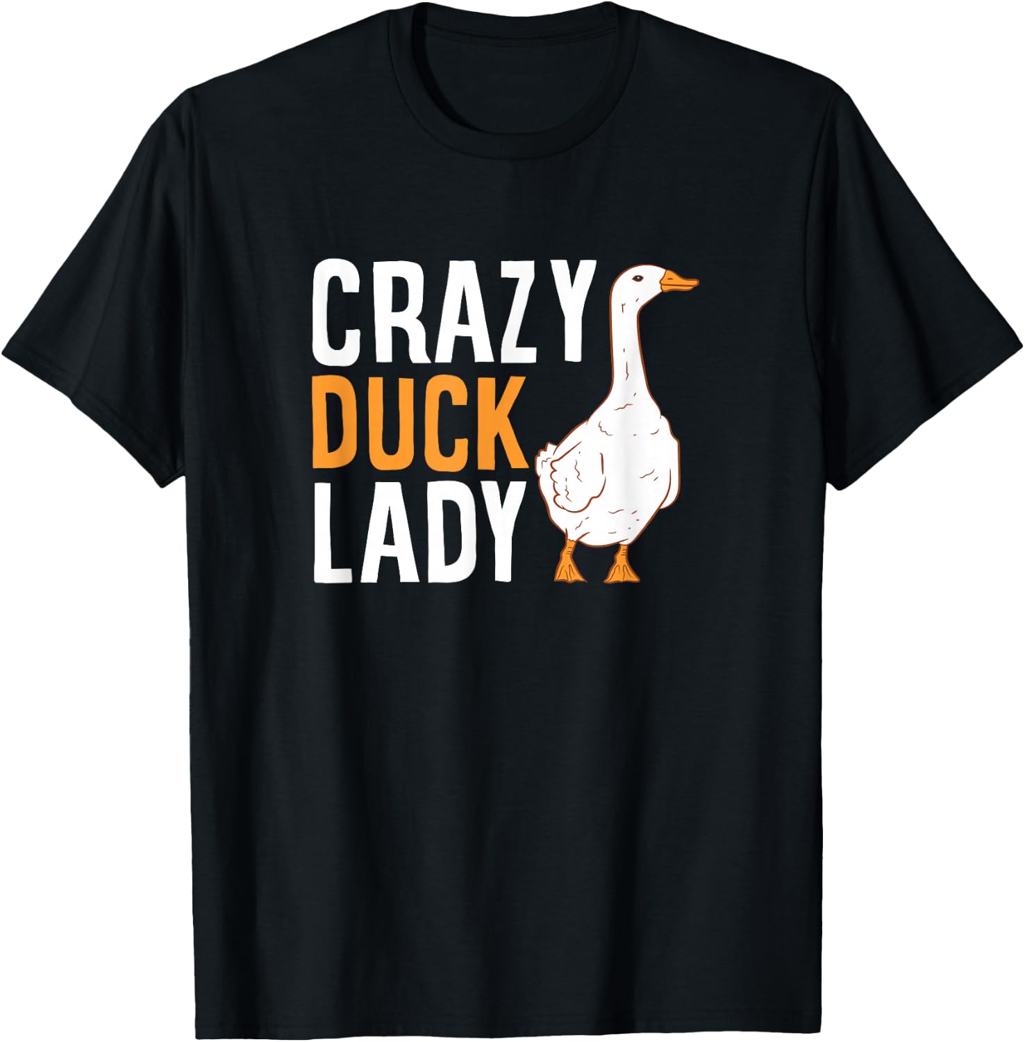 Crazy Duck Lady Cute Duck Mom Love Ducks T-Shirt - T-Shirt | Black