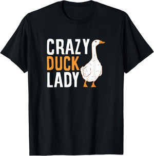 Crazy Duck Lady Cute Duck Mom Love Ducks T-Shirt - T-Shirt | Black