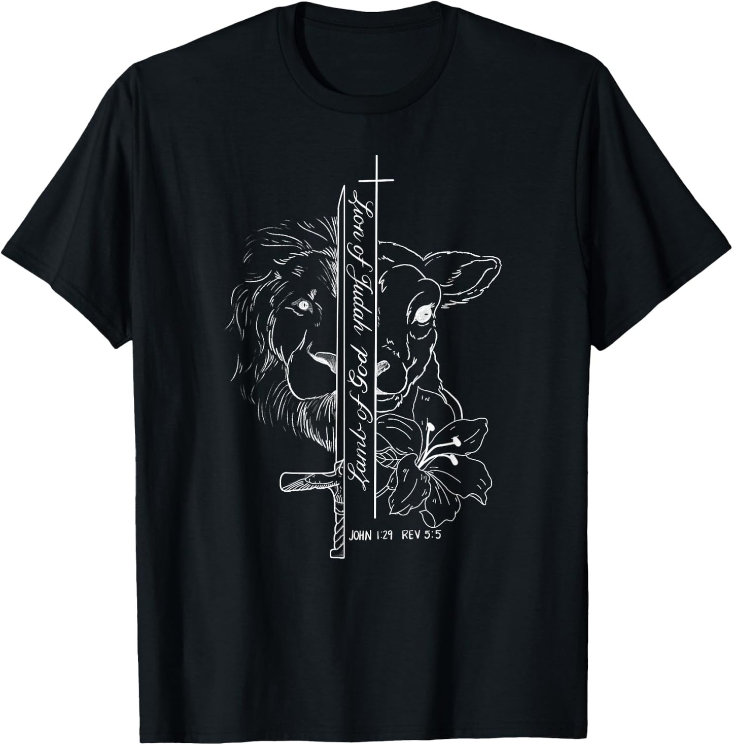 Lion & Lamb T-Shirt - T-Shirt | Black