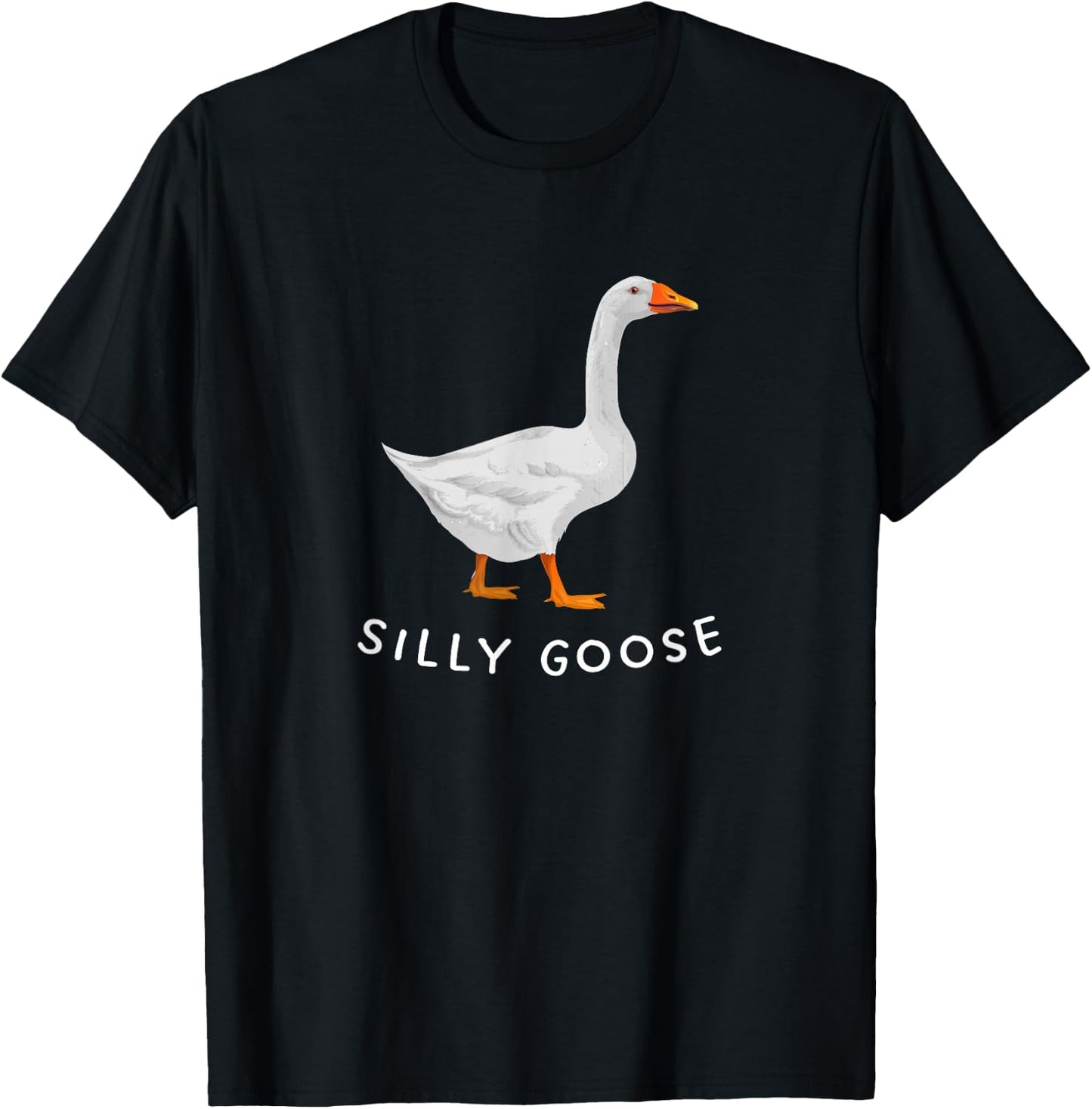 Playful 'Silly Goose' Design - Quirky and Fun T-Shirt - T-Shirt | Black