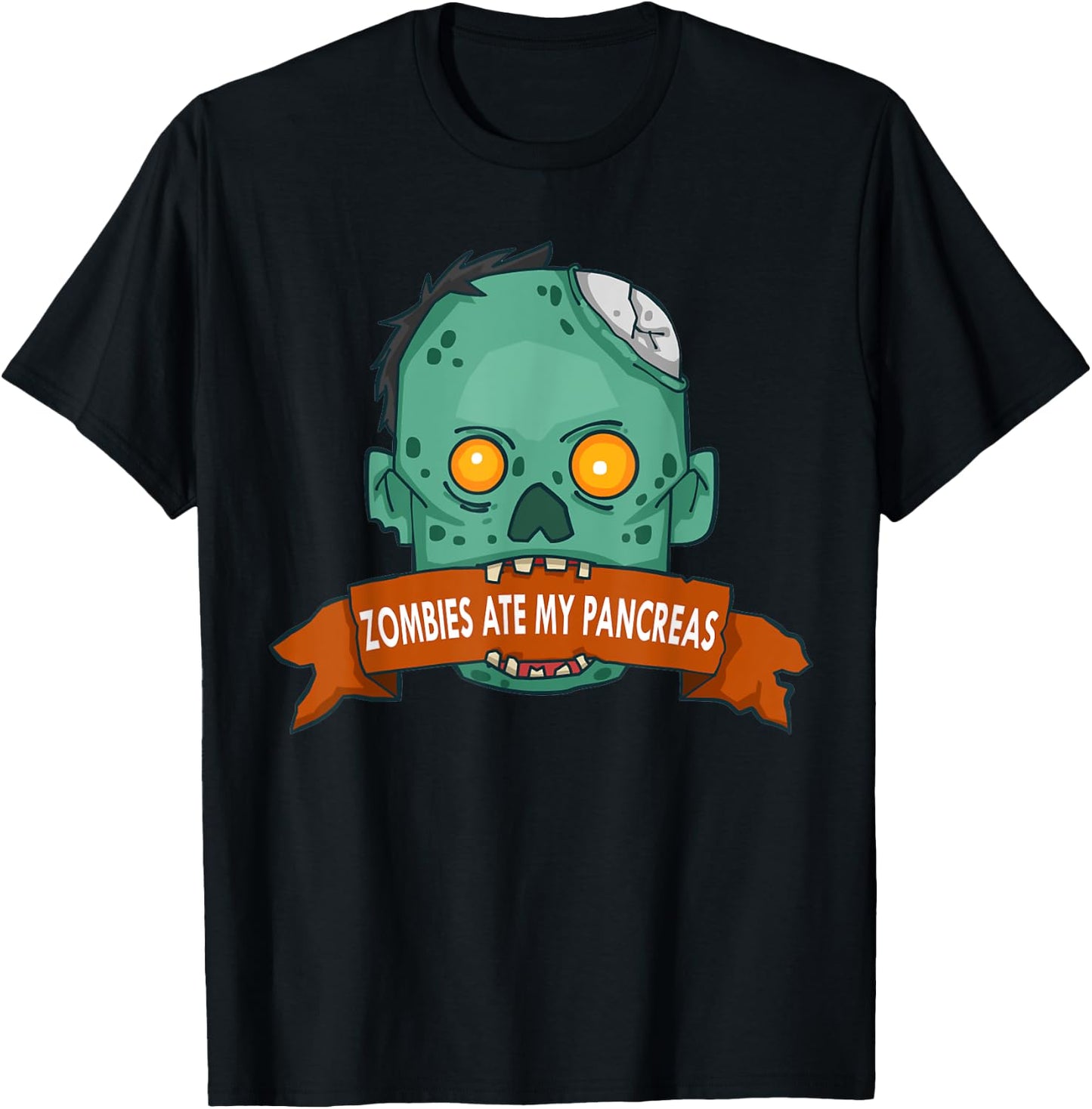 Zombies Ate My Pancreas - T1D Diabetic Diabetes Awareness T-Shirt - T-Shirt | Black