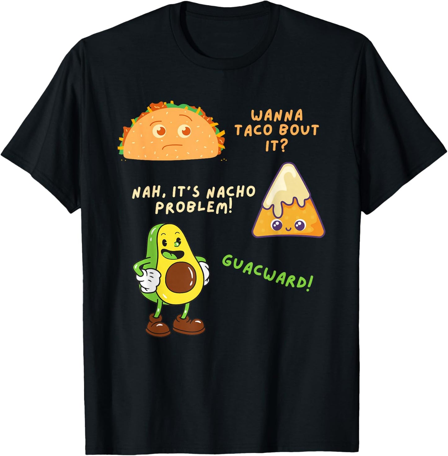 Wanna Taco Bout It Nacho Problem - Avocado Lover & Guacamole,Cap Sleeve T-Shirt - T-Shirt | Black
