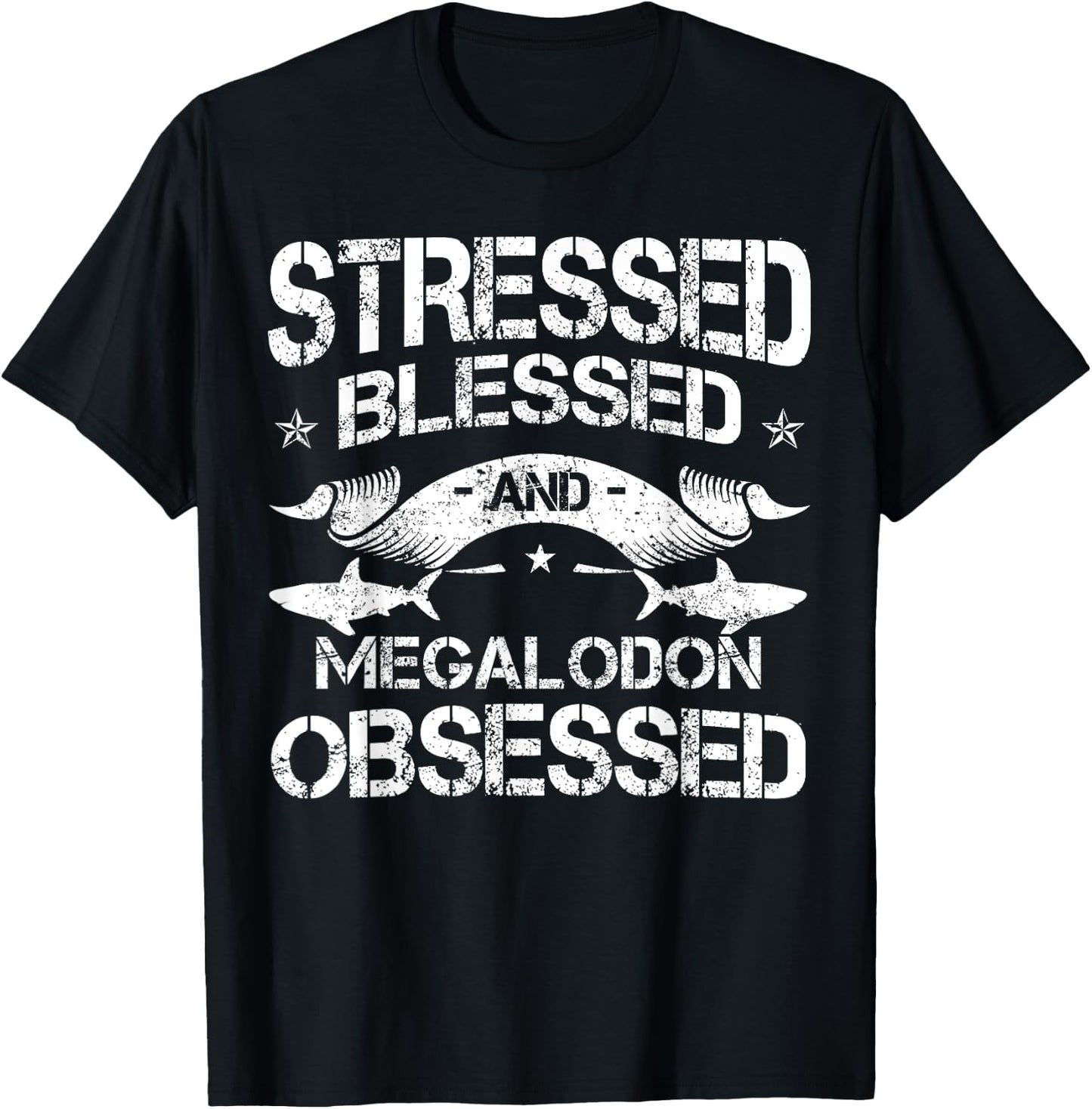 Megalodon Lover Megatooth Shark Largest Extinct Species T-Shirt - T-Shirt | Black
