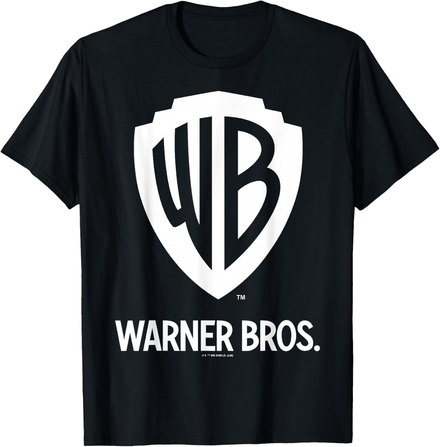 Warner Brothers WB Blue Logo C1 Small T-Shirt - T-Shirt | Black