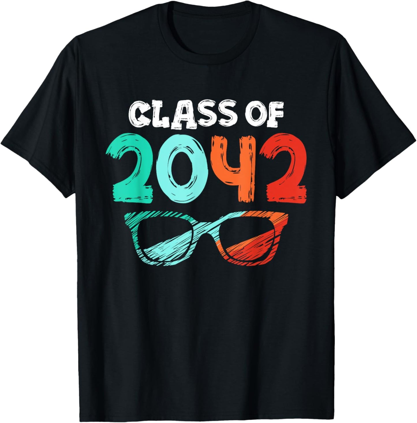 Graduating Class Of 2042 First Day Of School 2042 Graduation T-Shirt - T-Shirt | Black