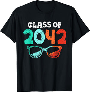 Graduating Class Of 2042 First Day Of School 2042 Graduation T-Shirt - T-Shirt | Black