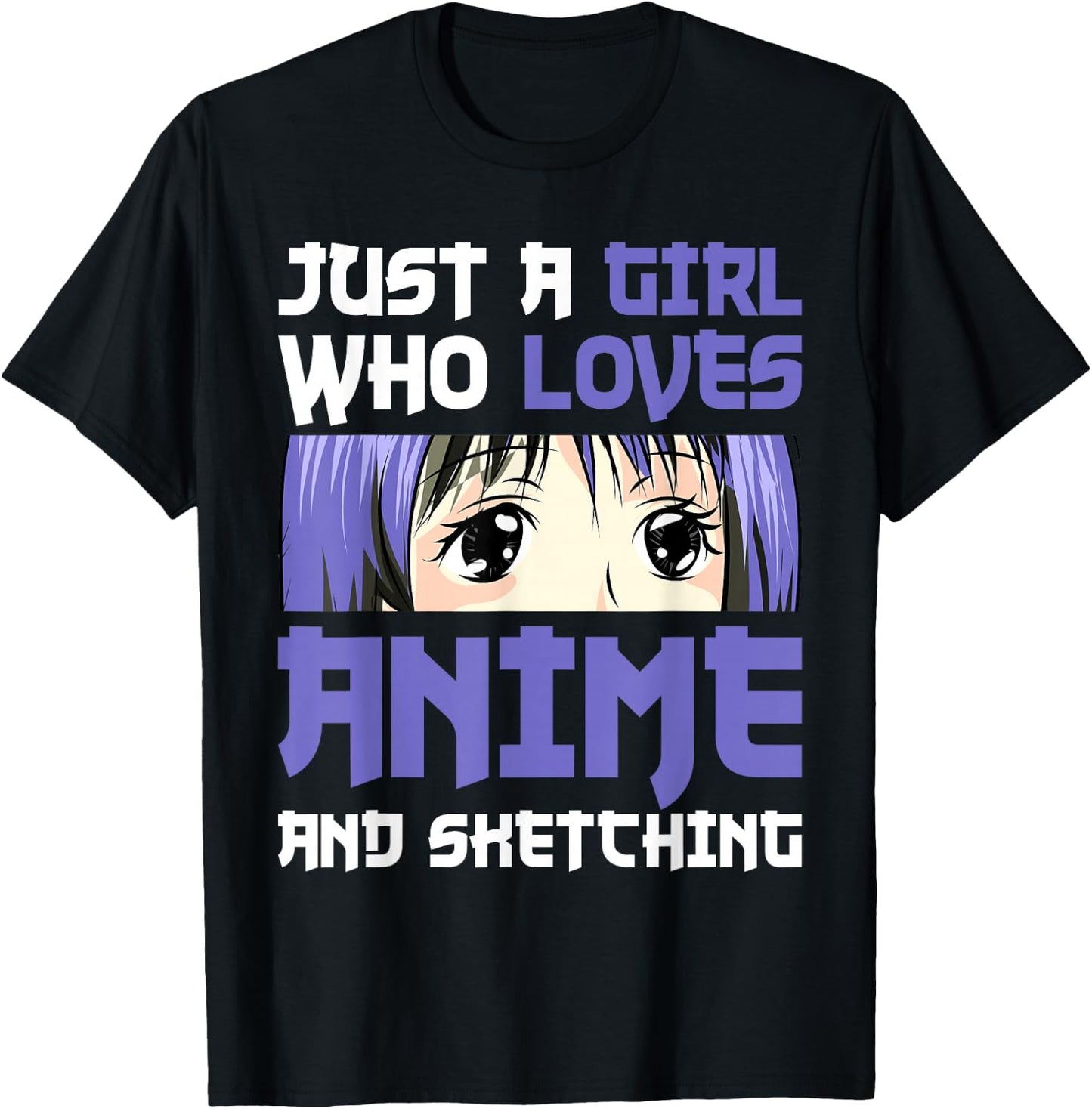Japanese Manga Drawing Otaku Gift Girl Anime T-Shirt - T-Shirt | Black