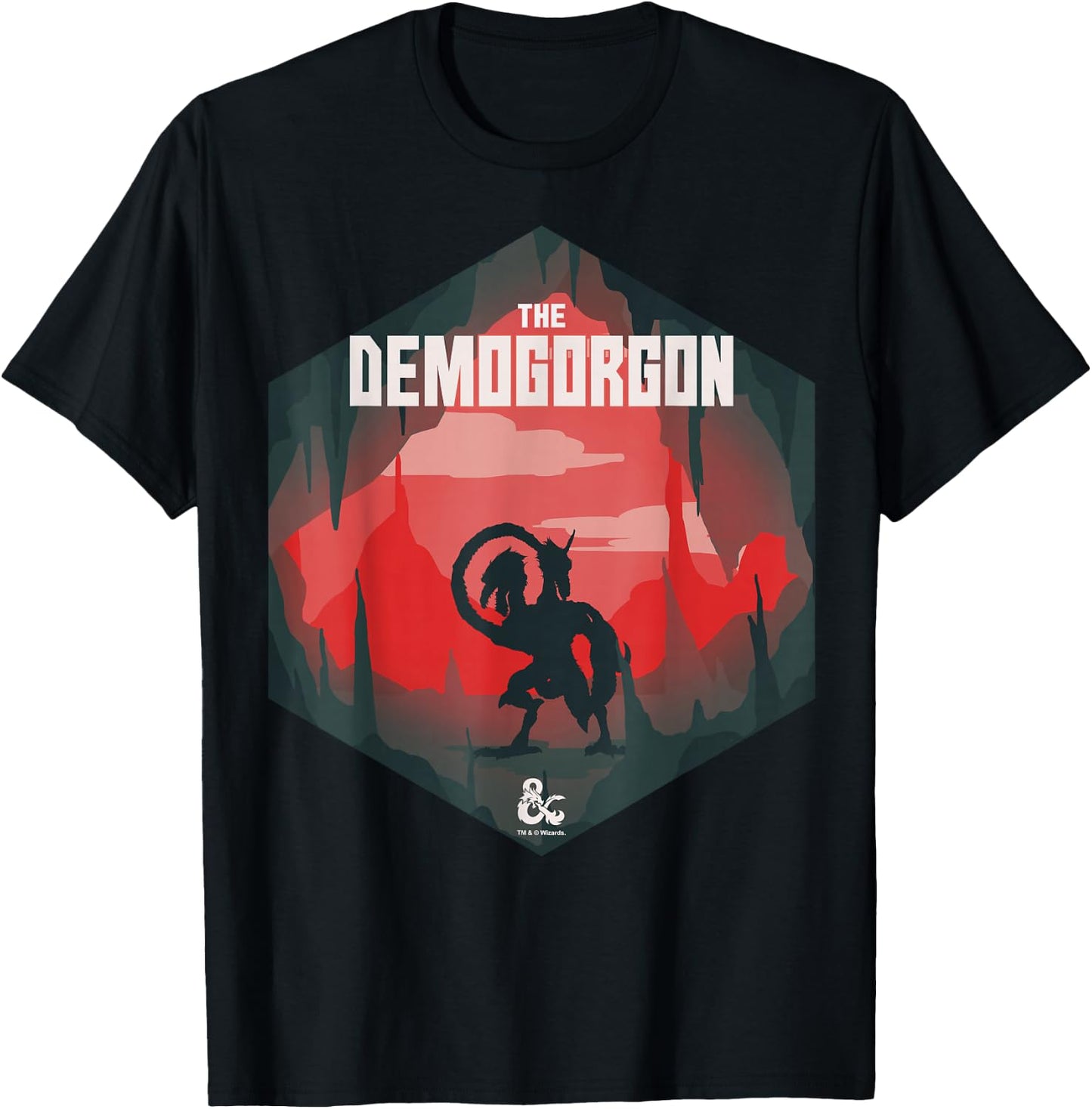 Dungeons & Dragons The Demogorgon Silhouette T-Shirt - T-Shirt | Black