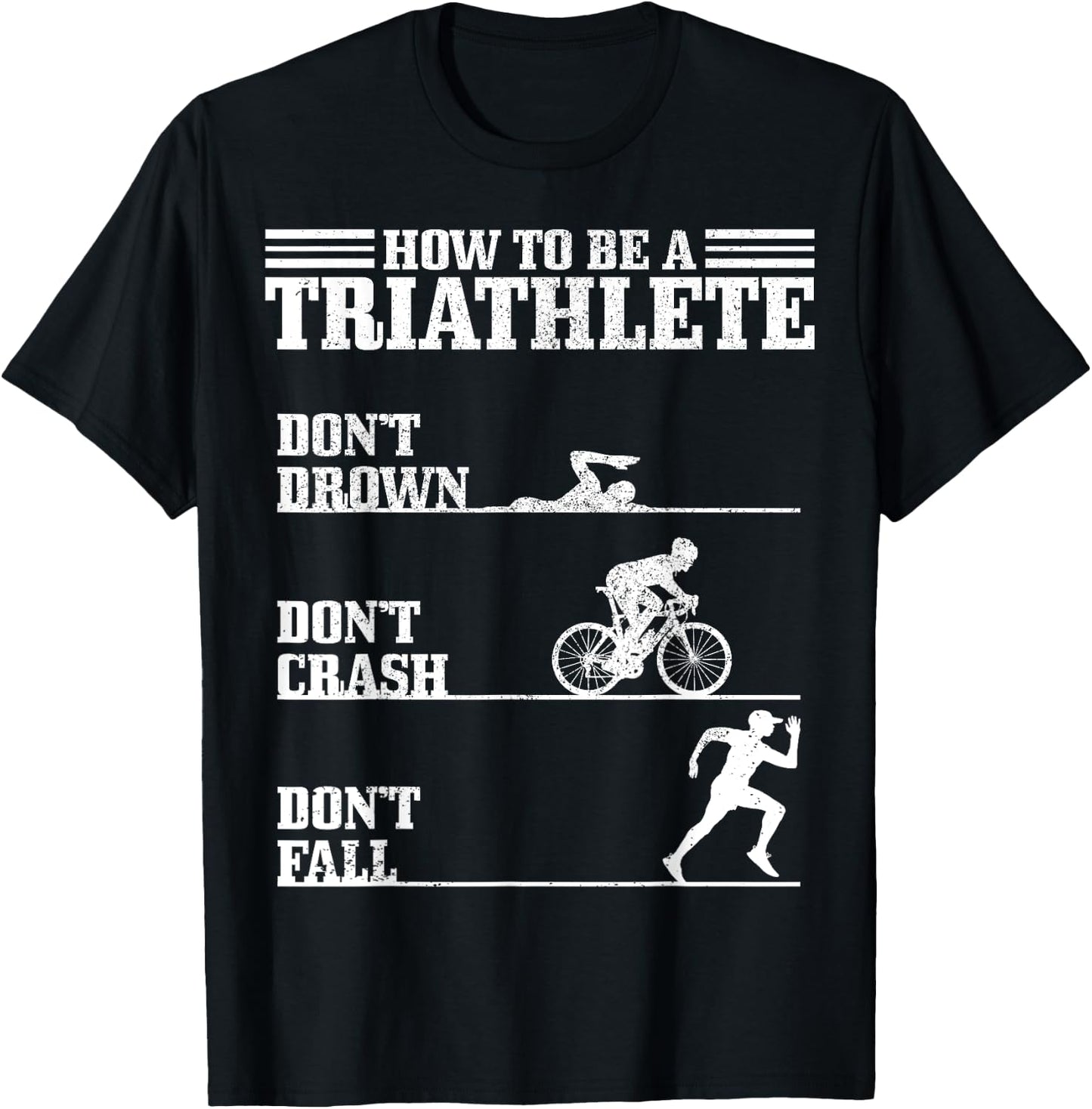 Triathlon Sport Funny Triathlete Gift T-Shirt - T-Shirt | Black