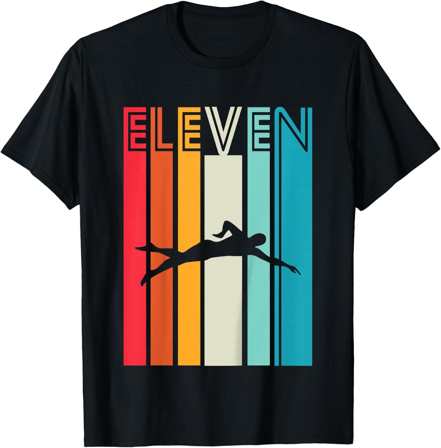 Kids 11. Birthday Gift Swimmer Funny Swimming for Boys Men T-Shirt - T-Shirt | Black