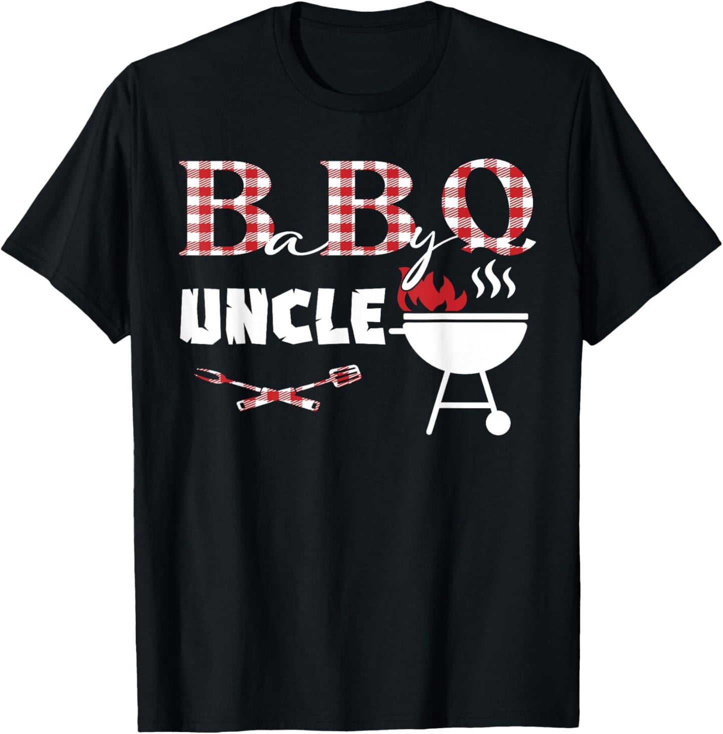 Baby BBQ Uncle Shower Birthday Party Family Matching T-Shirt - T-Shirt | Black
